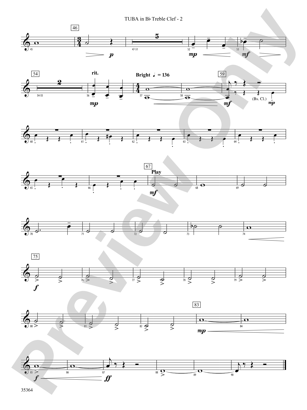 The Tell-Tale Heart: (wp) B-flat Tuba T.C.