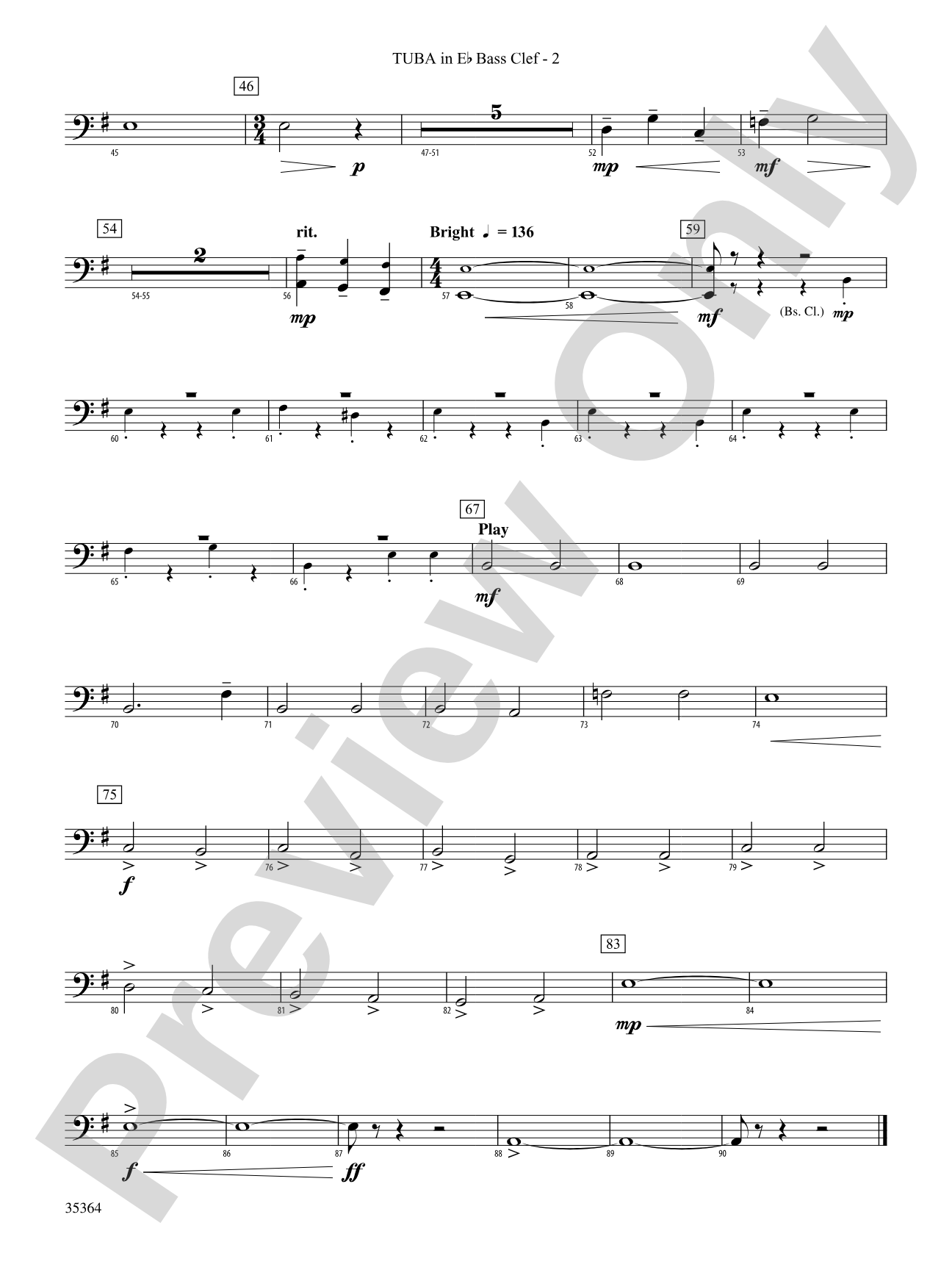 The Tell-Tale Heart: (wp) E-flat Tuba B.C.