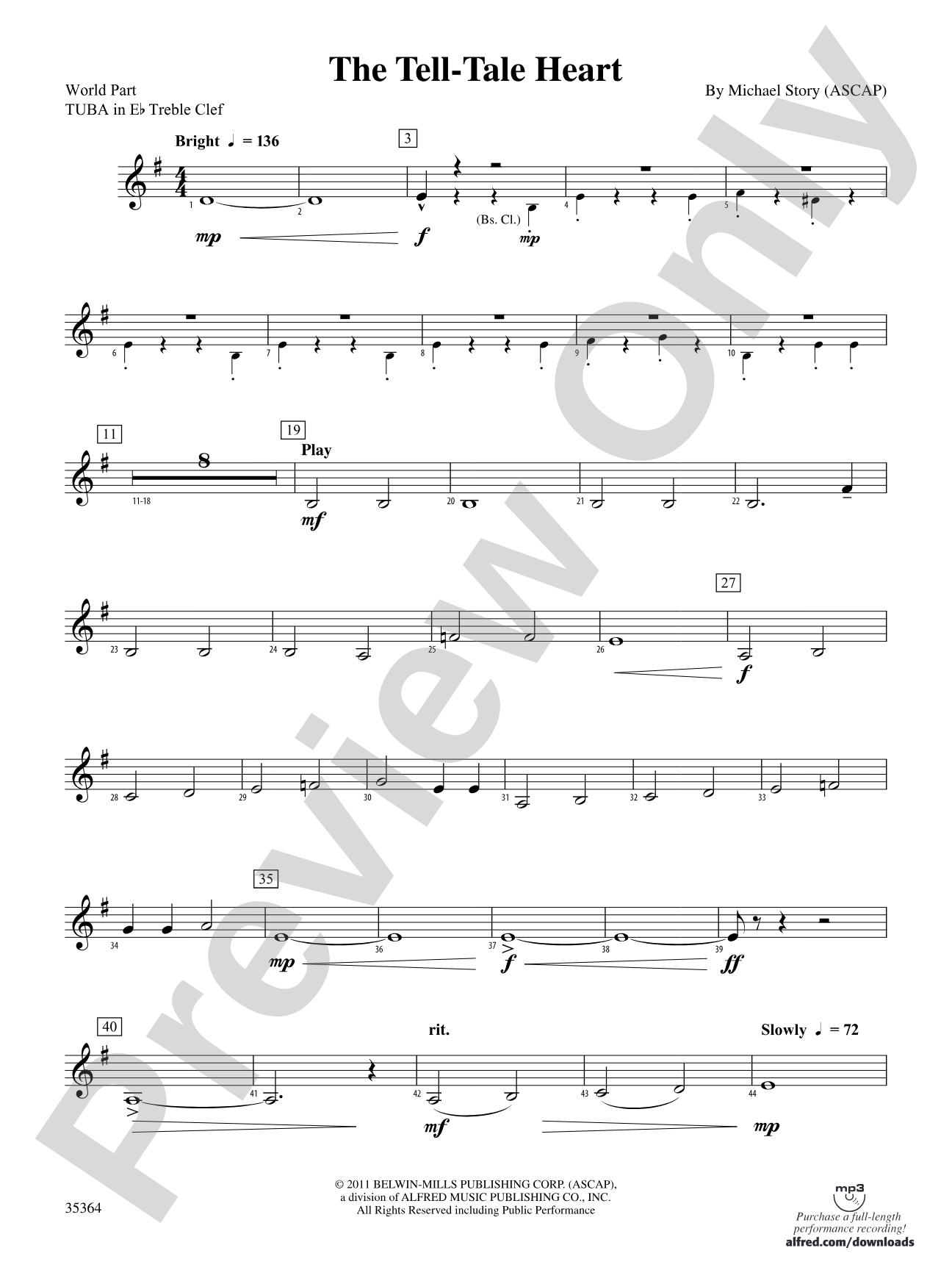 The Tell-Tale Heart: (wp) E-flat Tuba T.C.