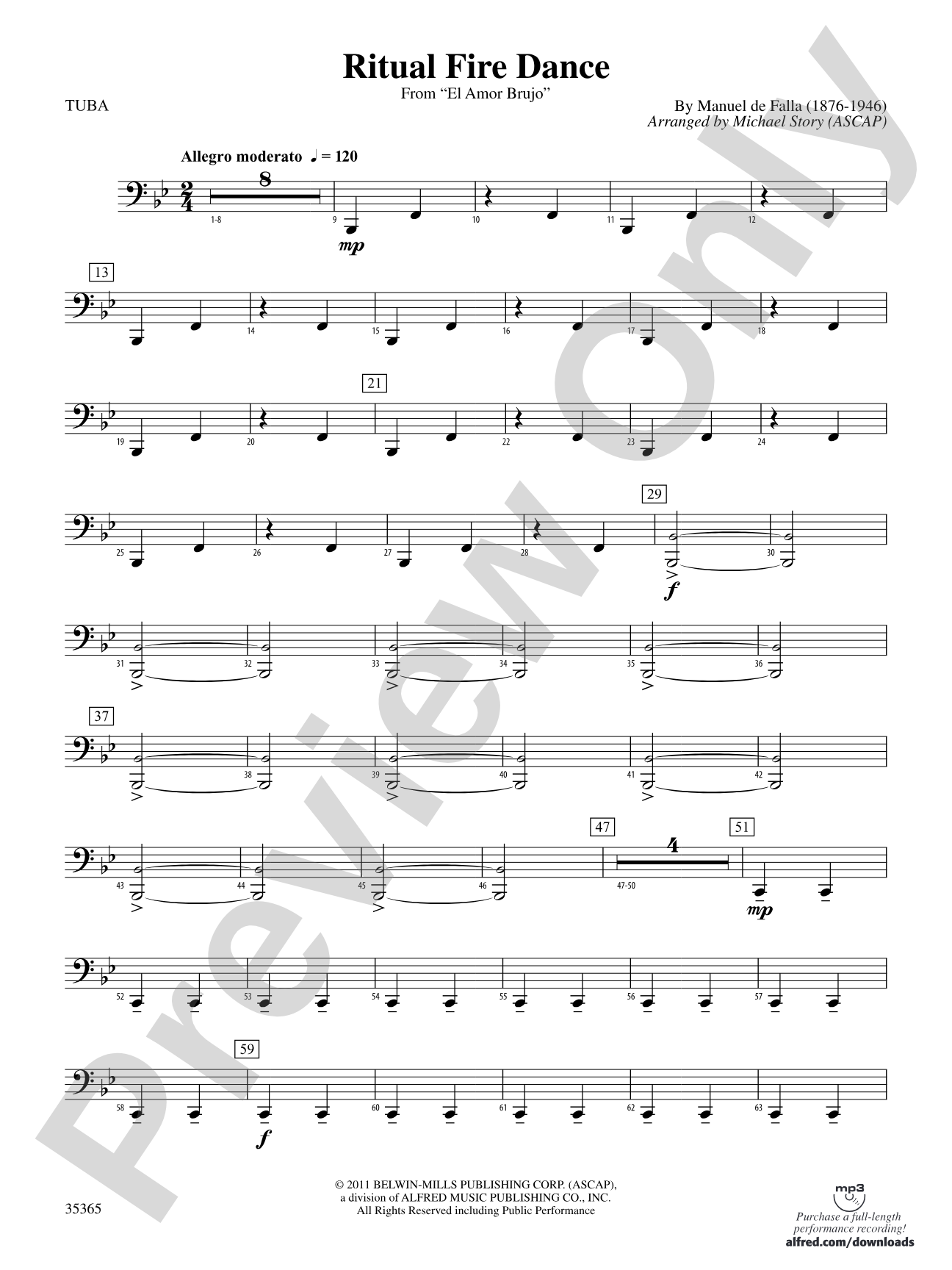 Ritual Fire Dance (From El Amor Brujo): Tuba