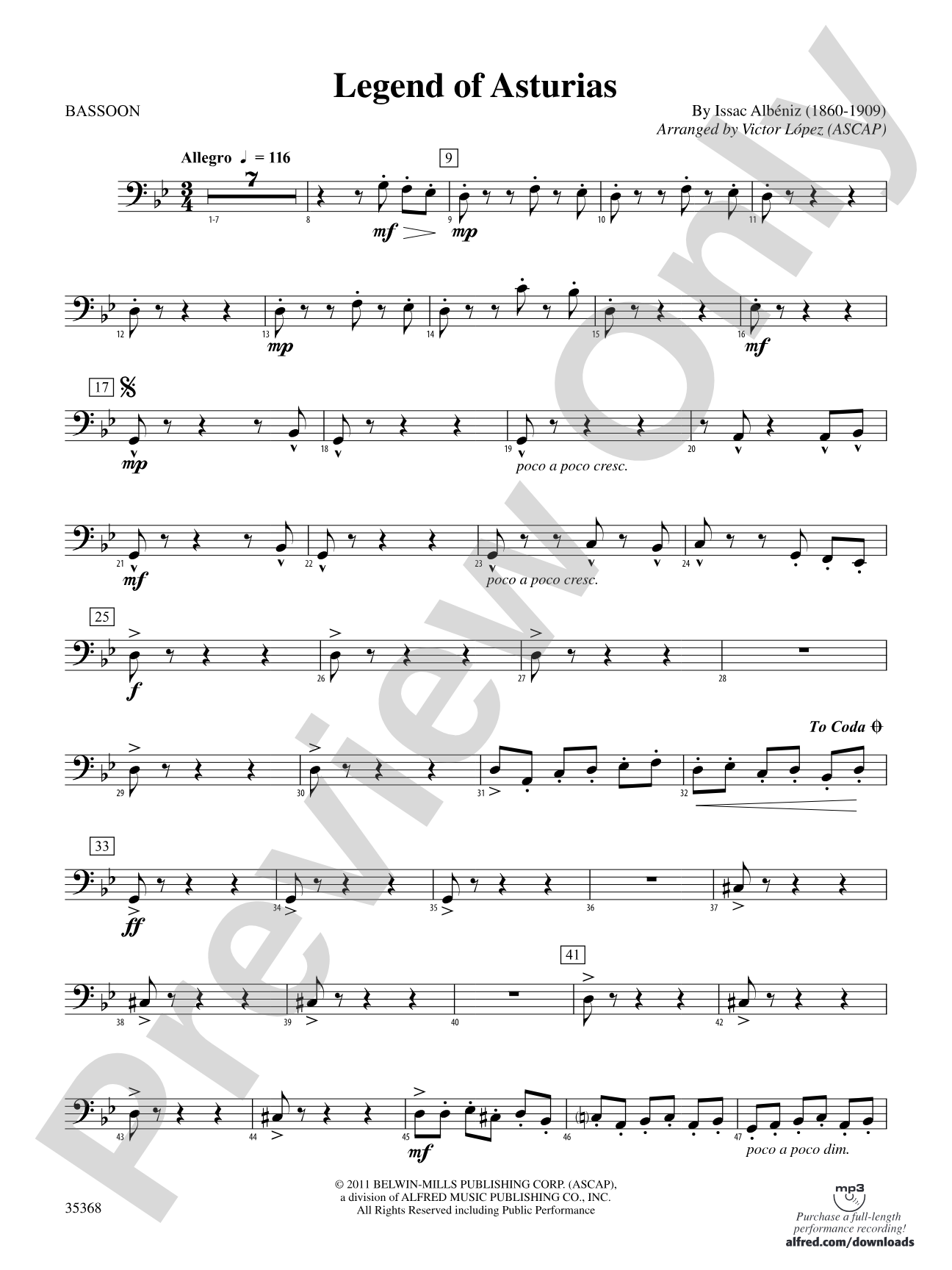 The Legend of Asturias: Bassoon