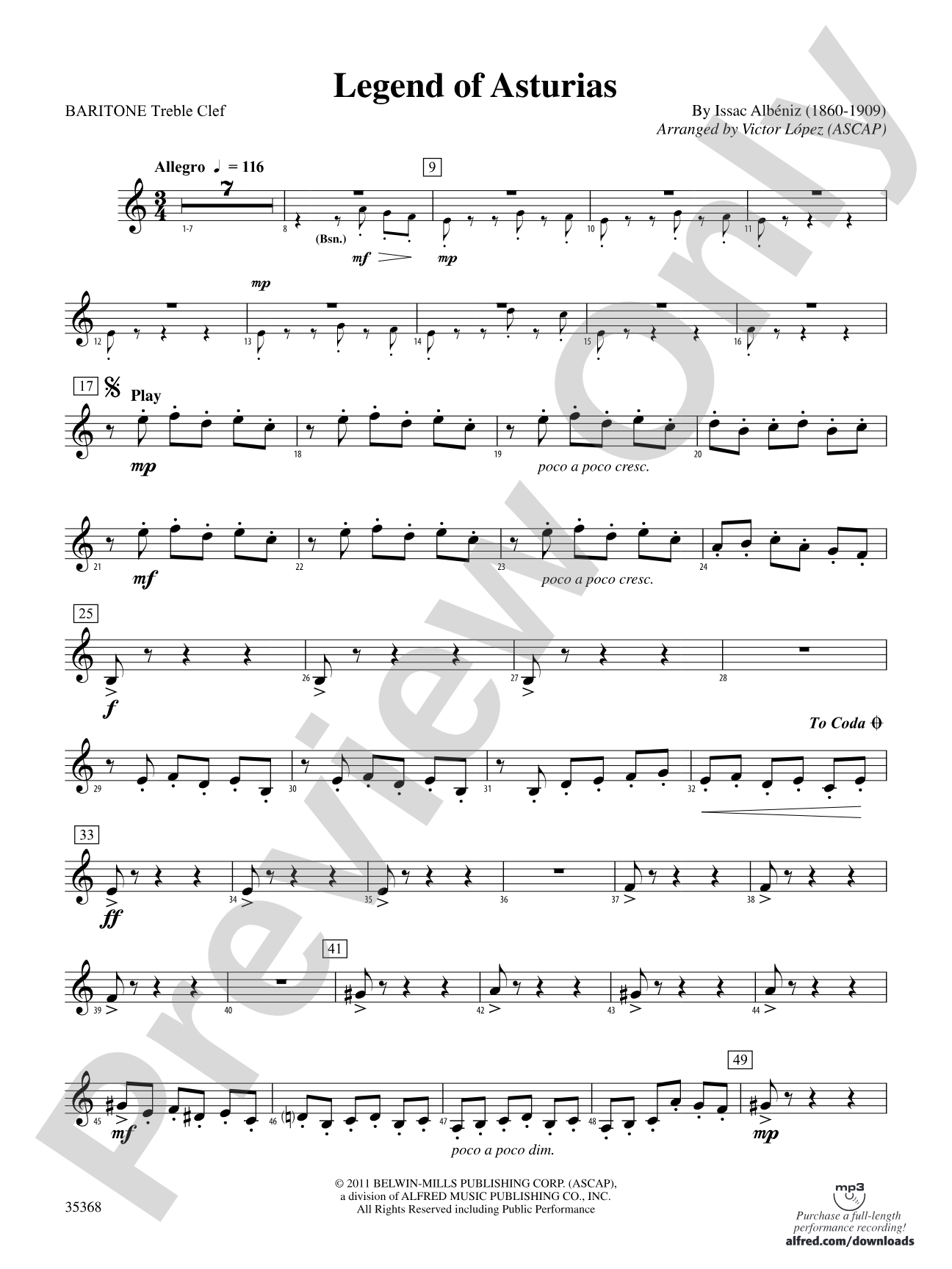 The Legend of Asturias: Baritone T.C.