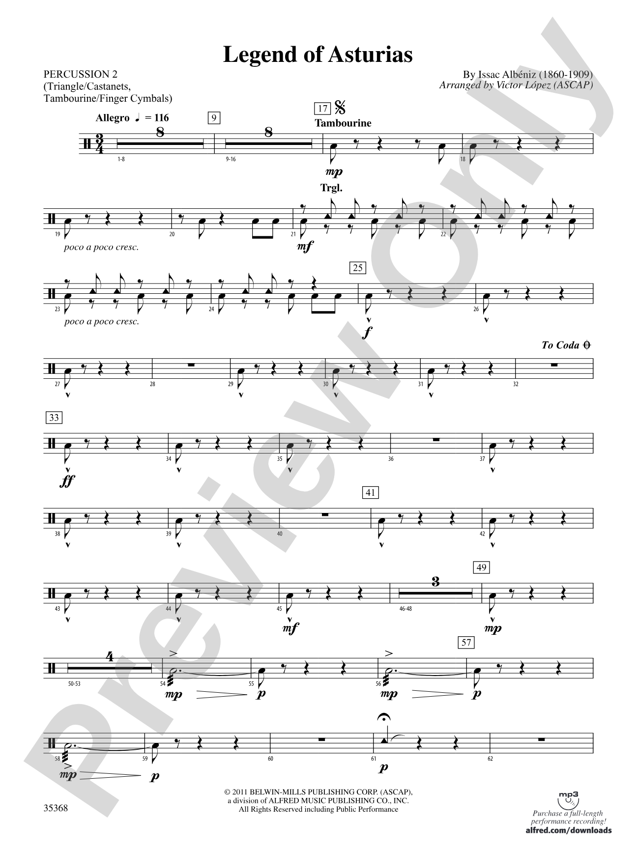 The Legend of Asturias: 2nd Percussion