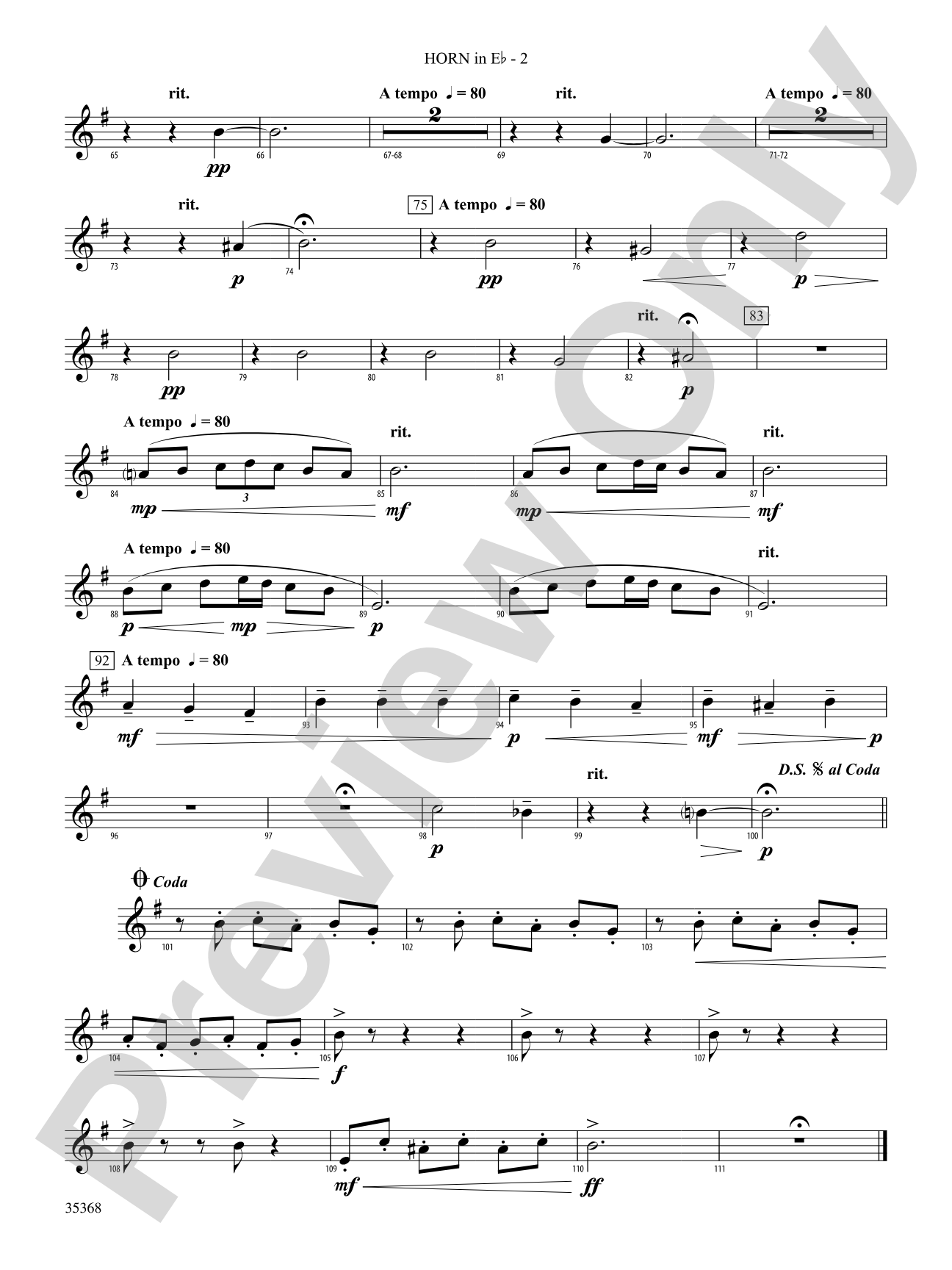 The Legend of Asturias: (wp) 1st Horn in E-flat