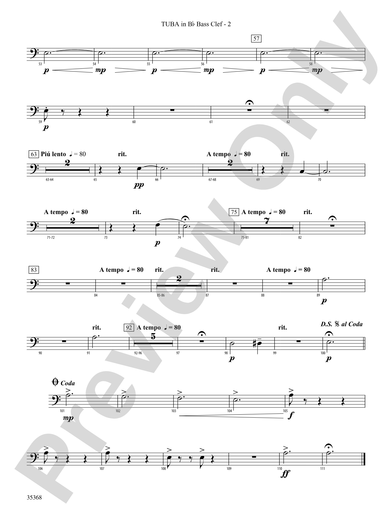 The Legend of Asturias: (wp) B-flat Tuba B.C.