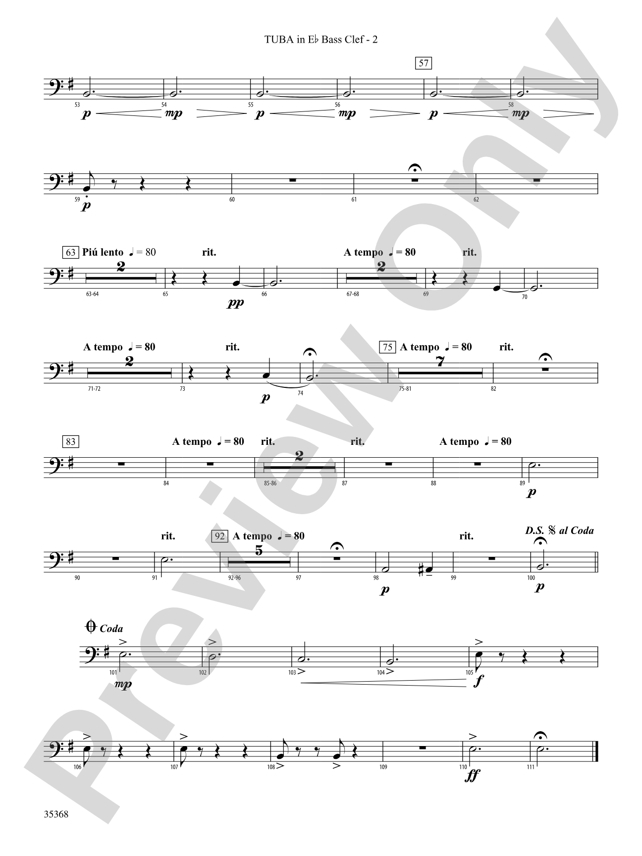The Legend of Asturias: (wp) E-flat Tuba B.C.