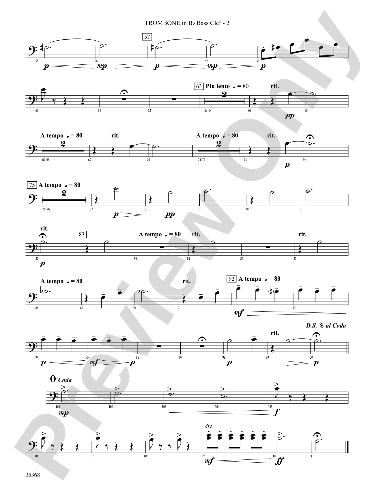 The Legend of Asturias: (wp) 1st B-flat Trombone B.C.