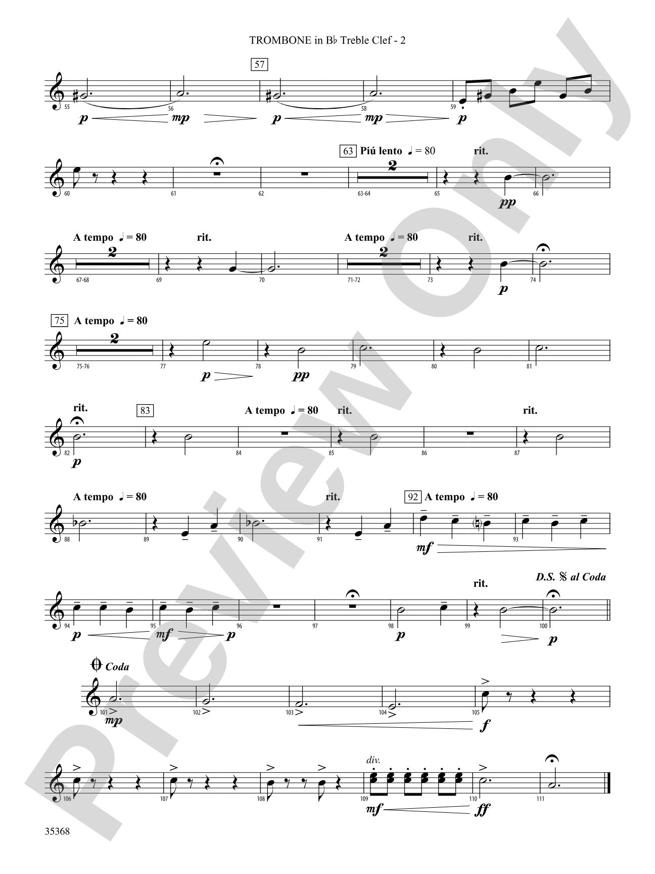 The Legend of Asturias: (wp) 1st B-flat Trombone T.C.