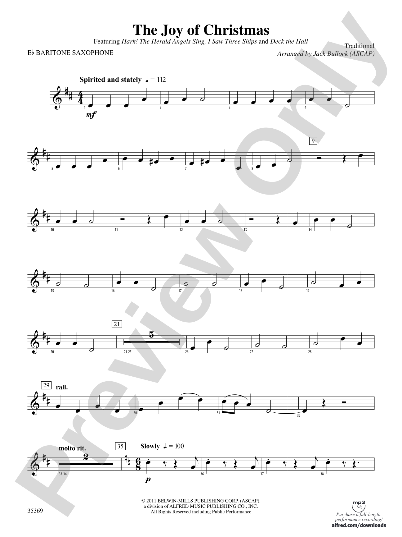 The Joy of Christmas: E-flat Baritone Saxophone