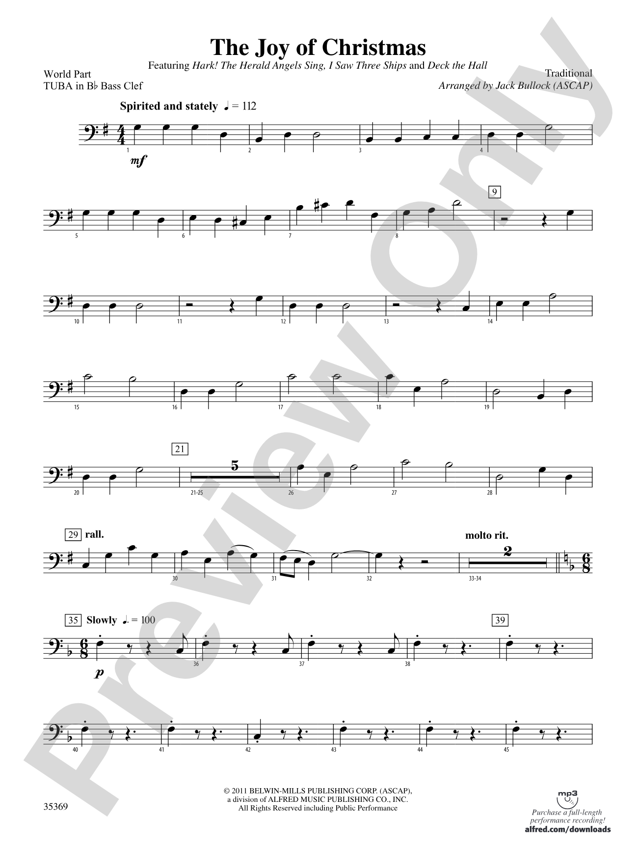 The Joy of Christmas: (wp) B-flat Tuba B.C.