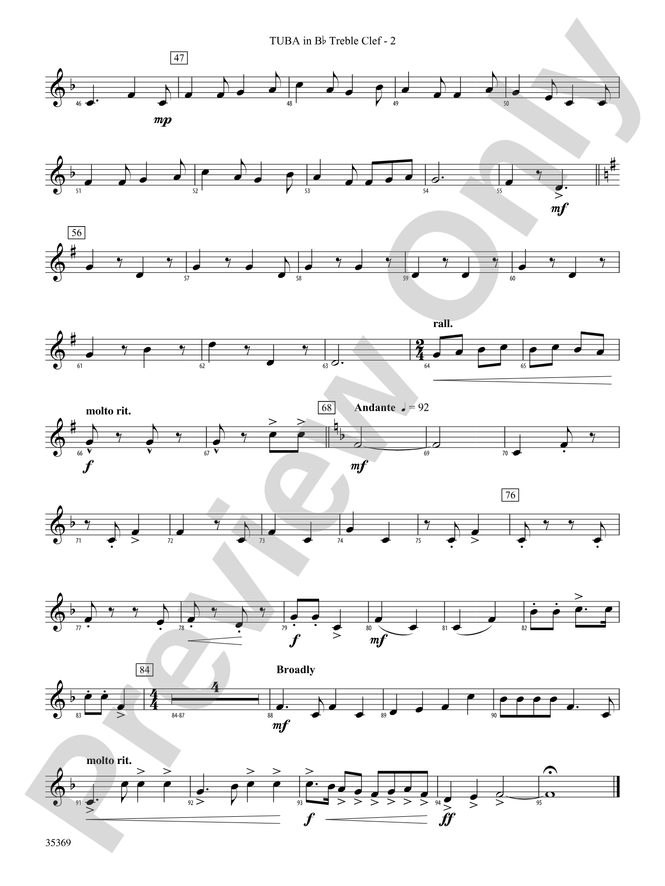 The Joy of Christmas: (wp) B-flat Tuba T.C.