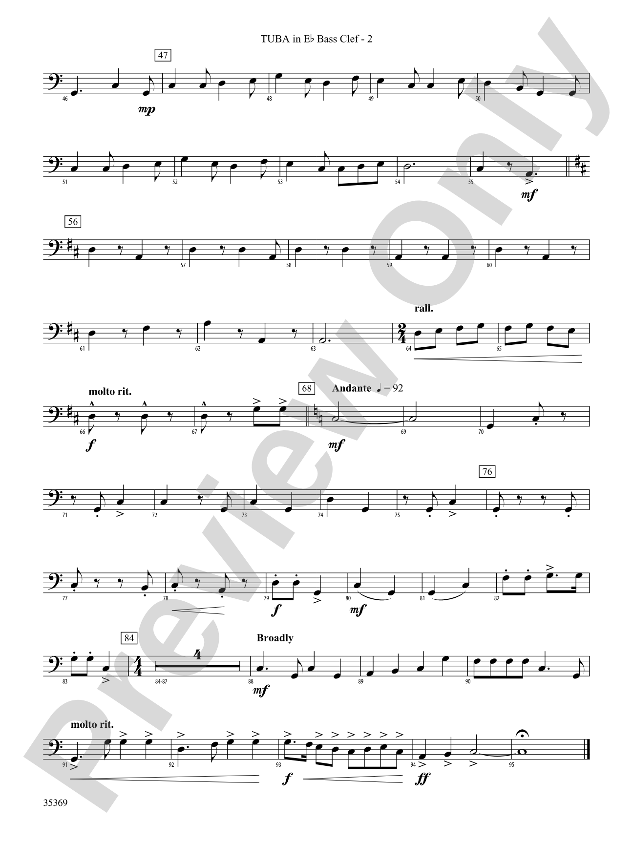 The Joy of Christmas: (wp) E-flat Tuba B.C.