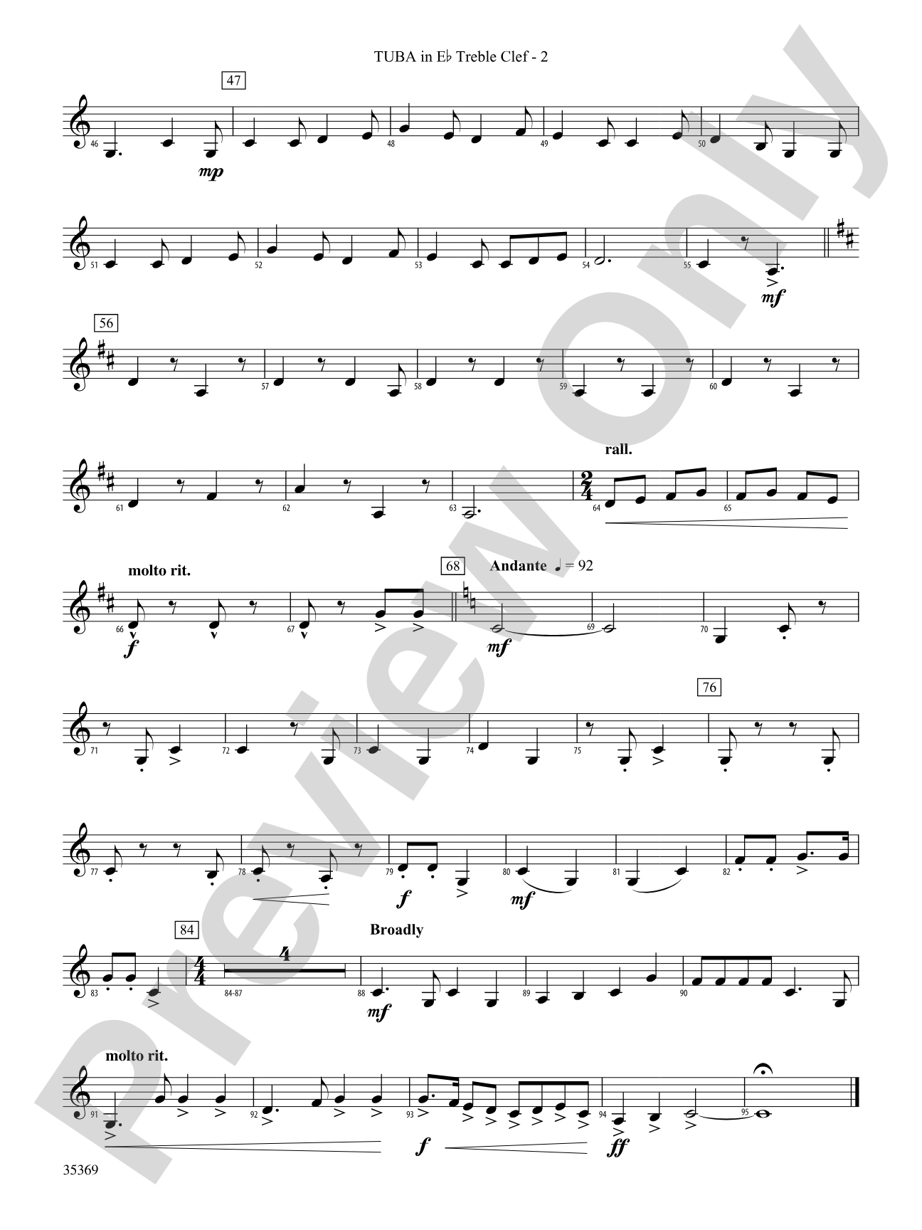 The Joy of Christmas: (wp) E-flat Tuba T.C.