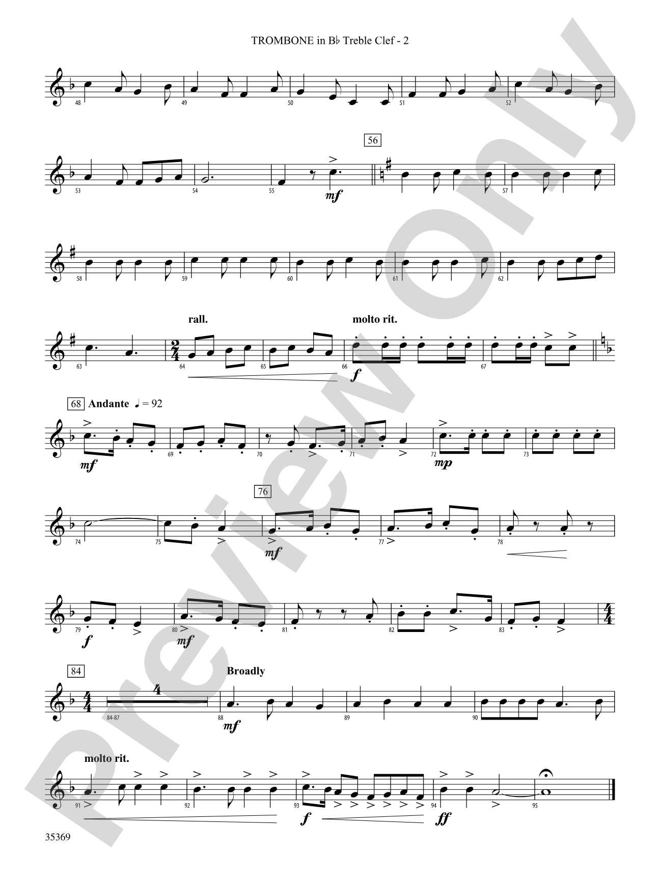 The Joy of Christmas: (wp) 1st B-flat Trombone T.C.