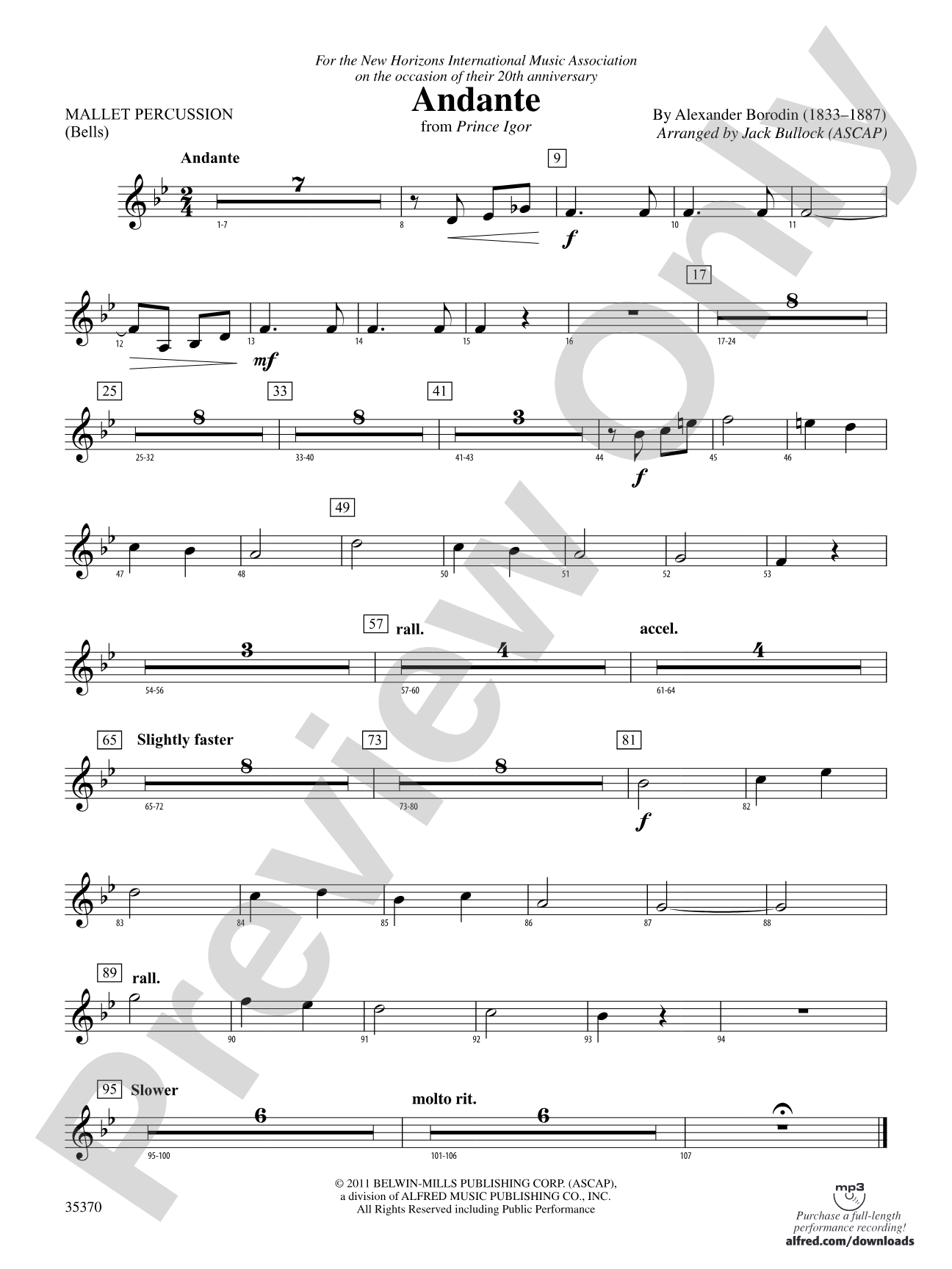 Andante (from Prince Igor): Mallets
