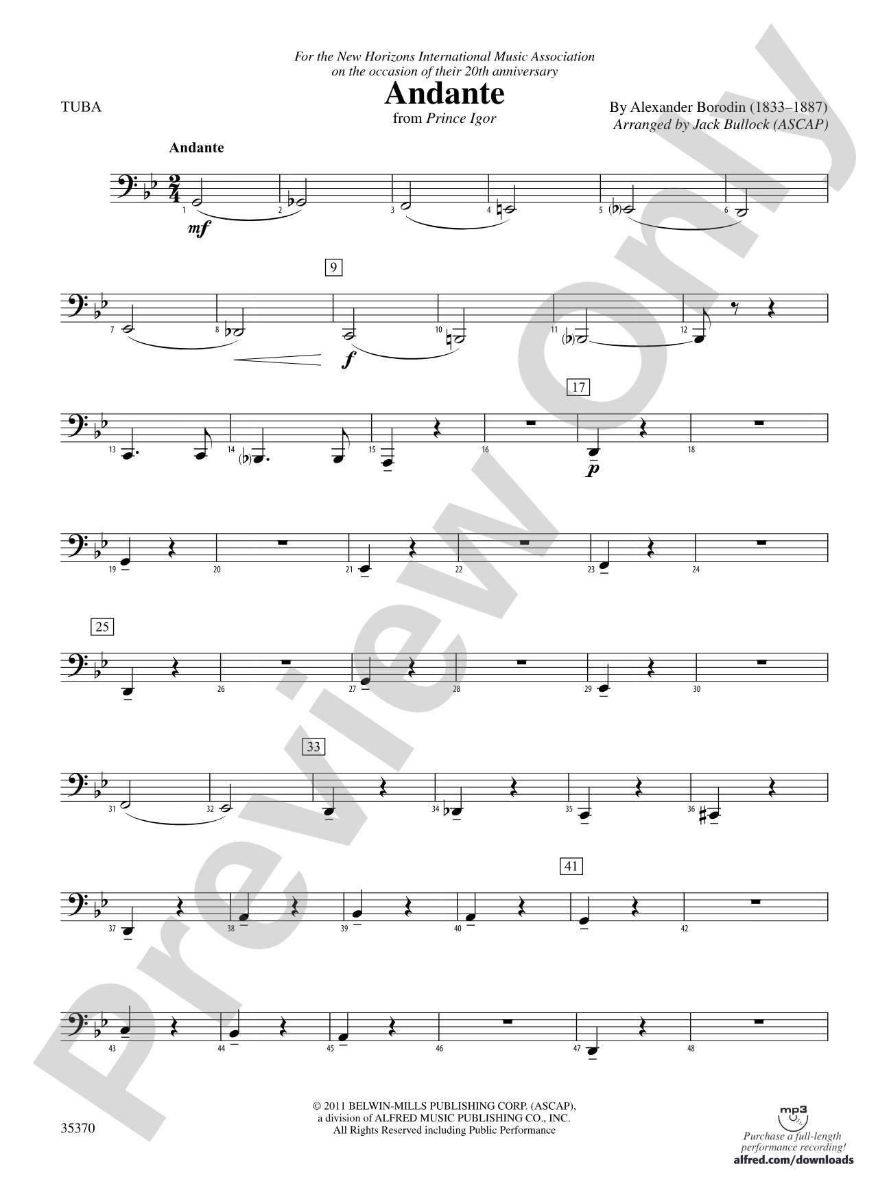 Andante (from Prince Igor): Tuba