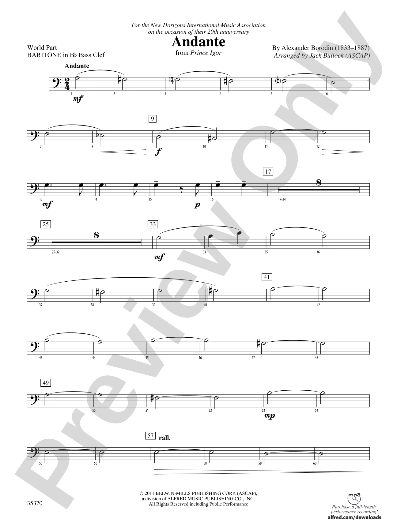 Andante (from Prince Igor): (wp) B-flat Baritone B.C.