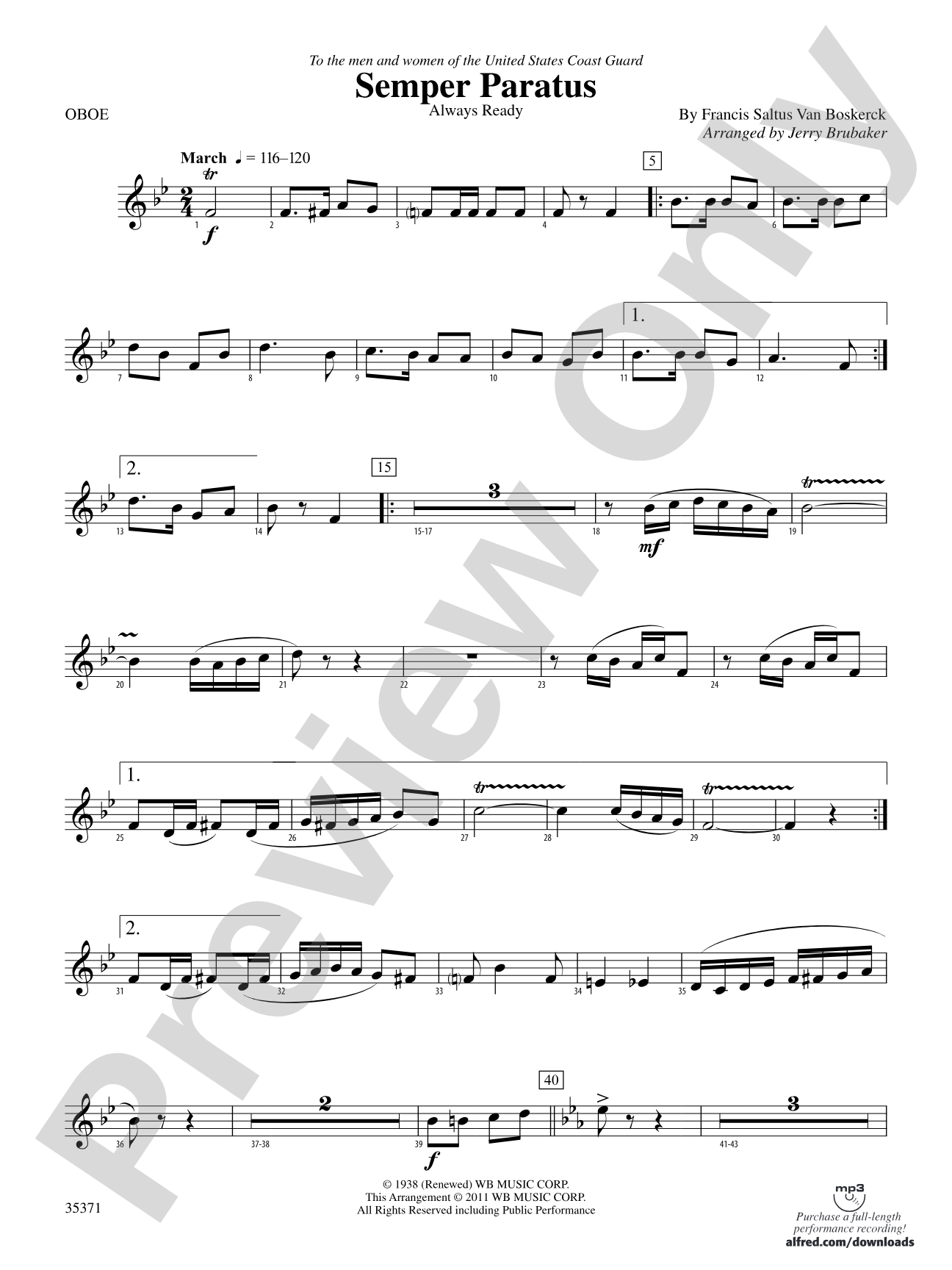 Semper Paratus: Oboe