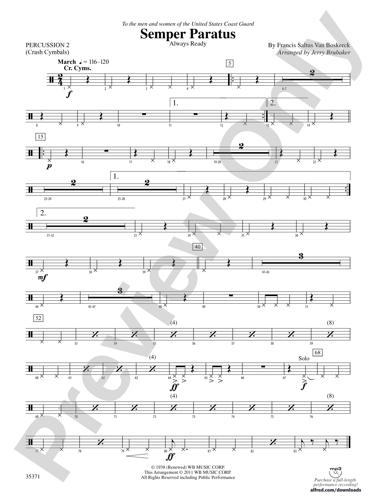 Semper Paratus: 2nd Percussion