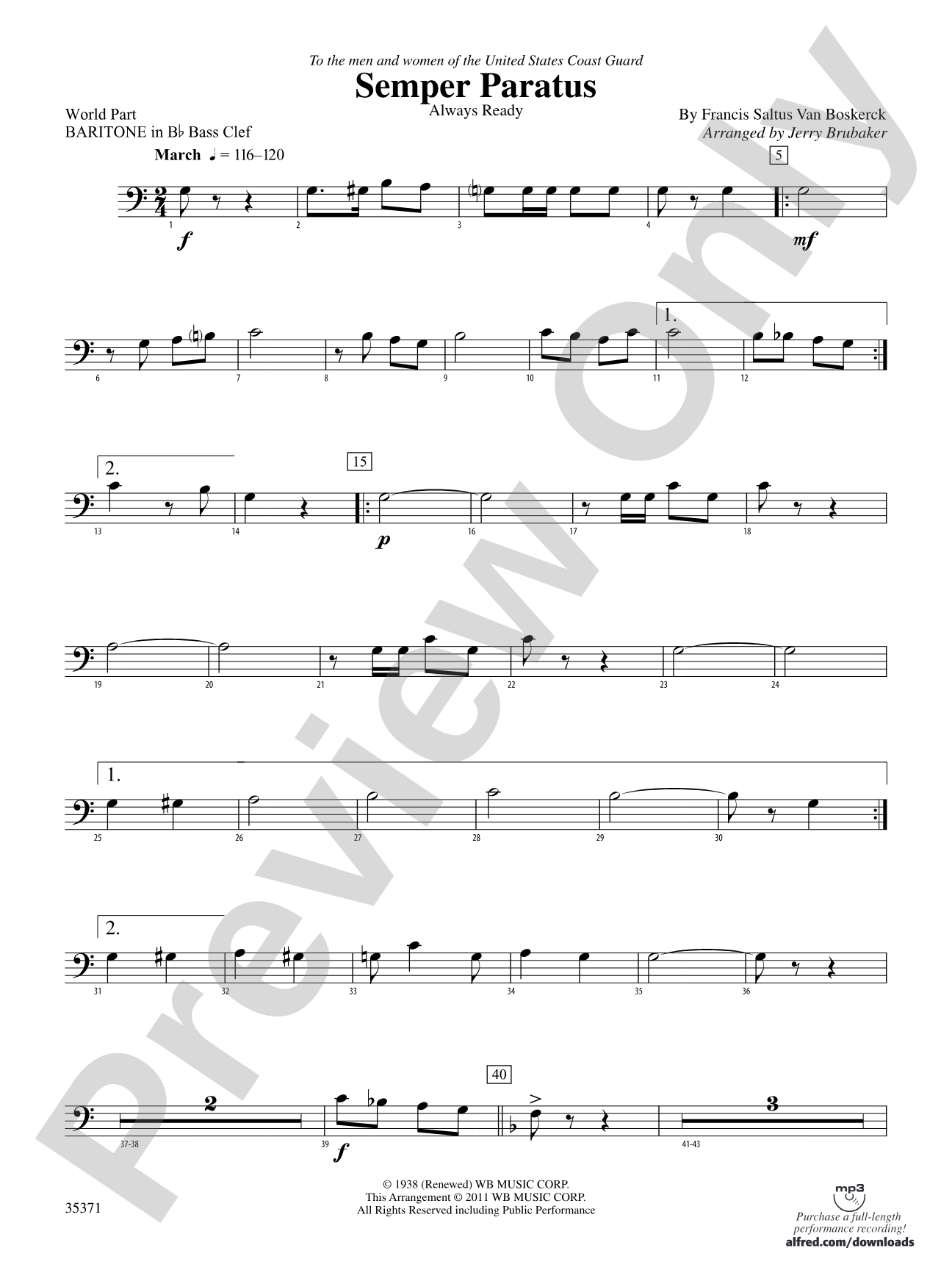 Semper Paratus: (wp) B-flat Baritone B.C.