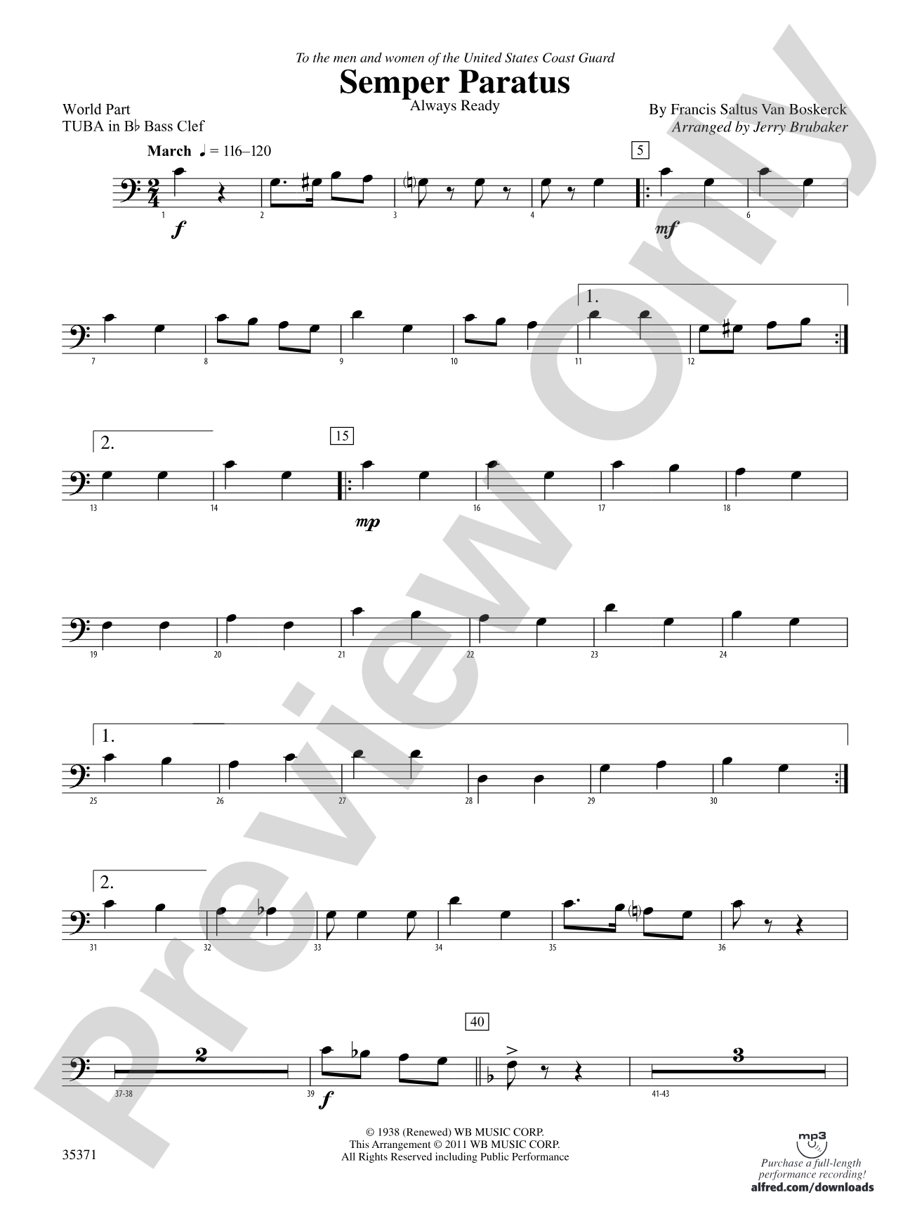 Semper Paratus: (wp) B-flat Tuba B.C.