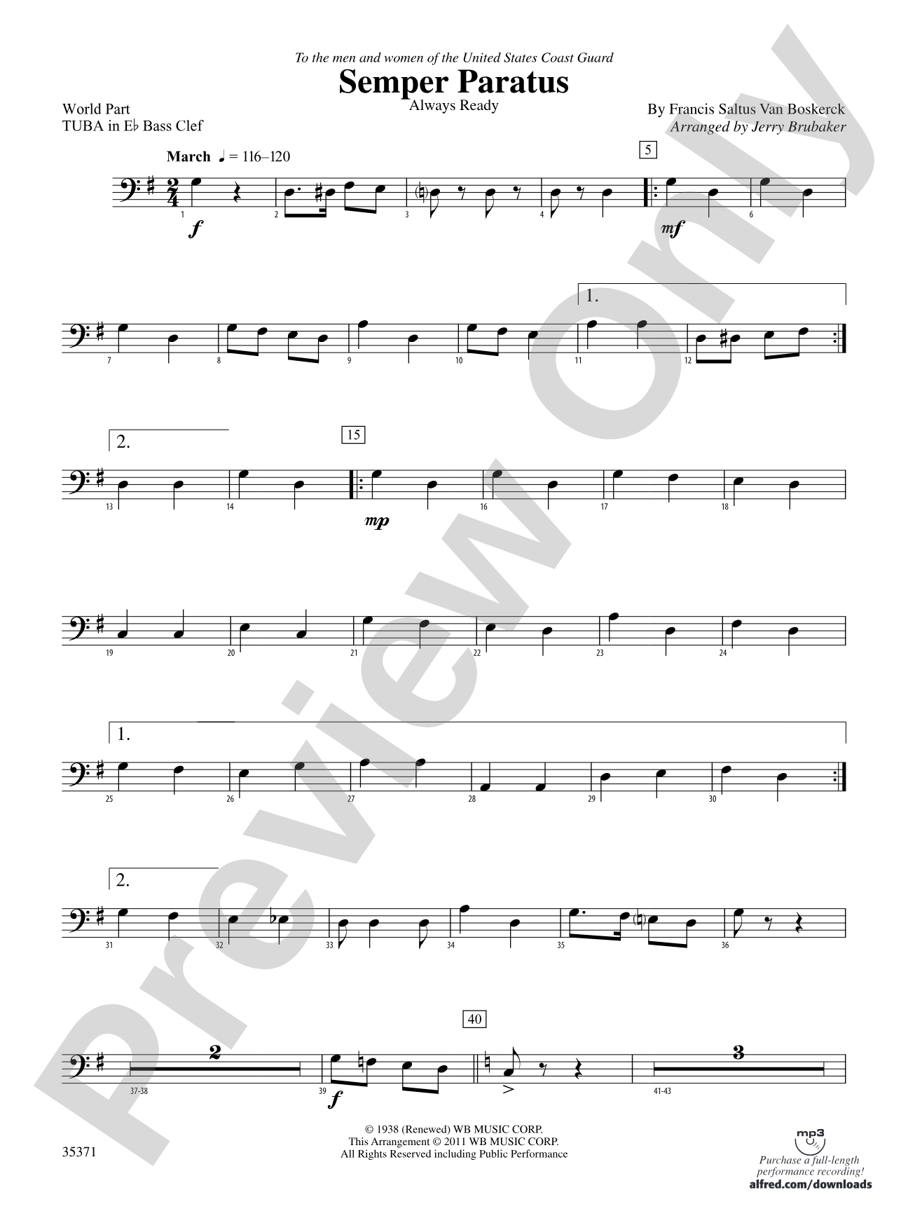 Semper Paratus: (wp) E-flat Tuba B.C.