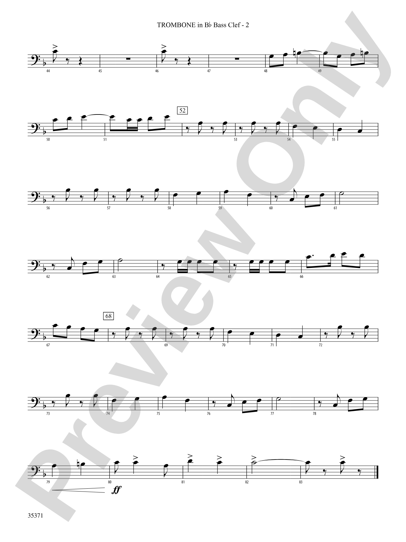 Semper Paratus: (wp) 1st B-flat Trombone B.C.
