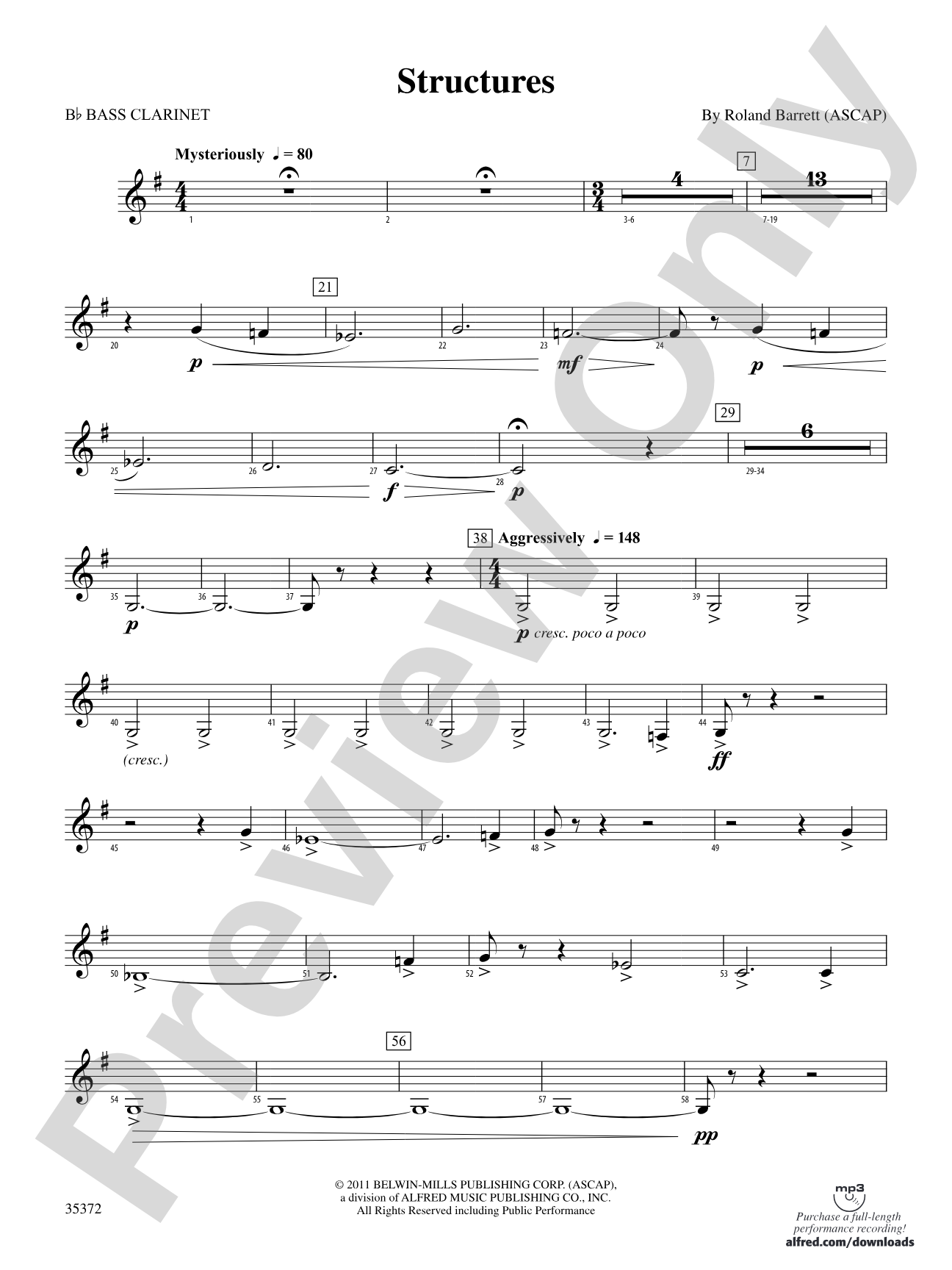 Structures: B-flat Bass Clarinet