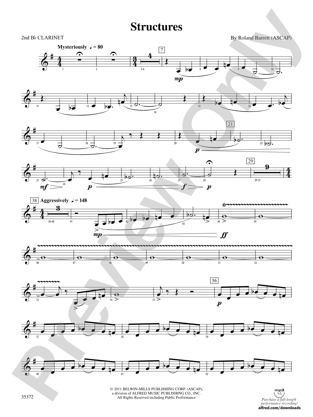 Structures: 2nd B-flat Clarinet