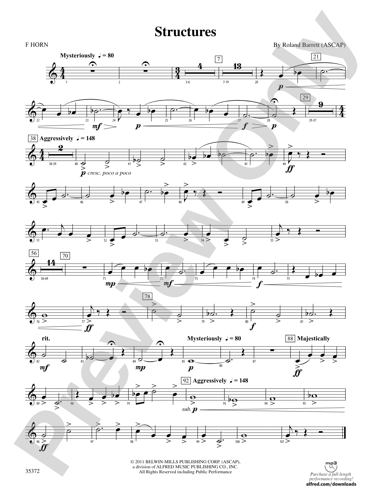 Structures: 1st F Horn