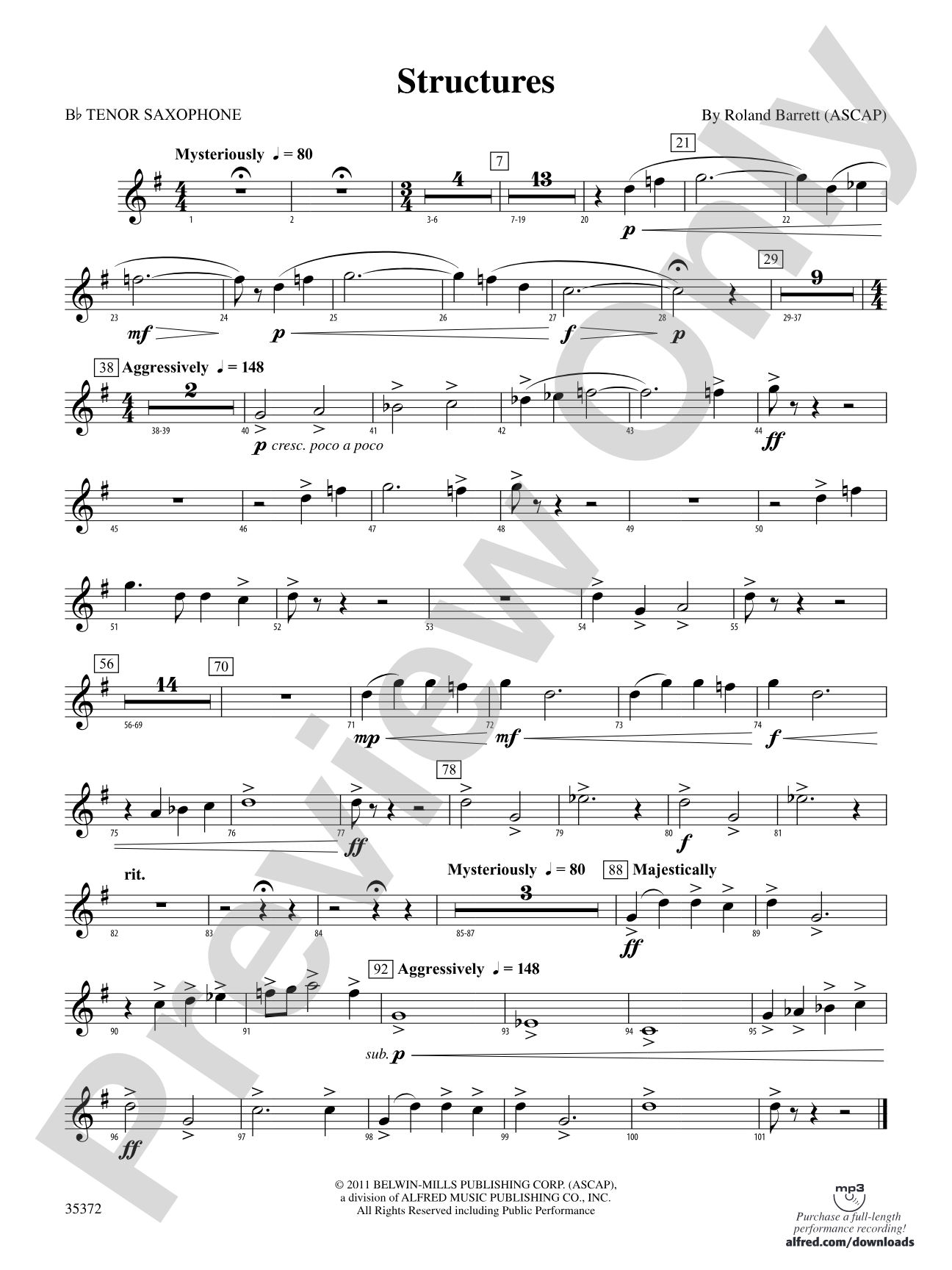 Structures: B-flat Tenor Saxophone