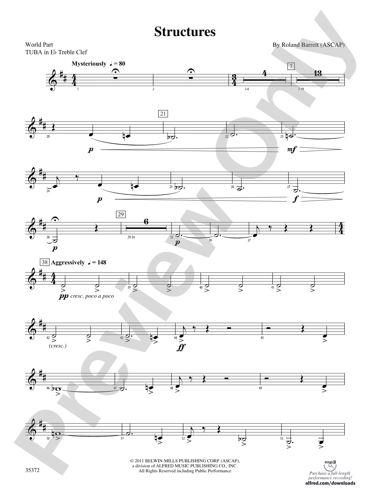 Structures: (wp) E-flat Tuba T.C.