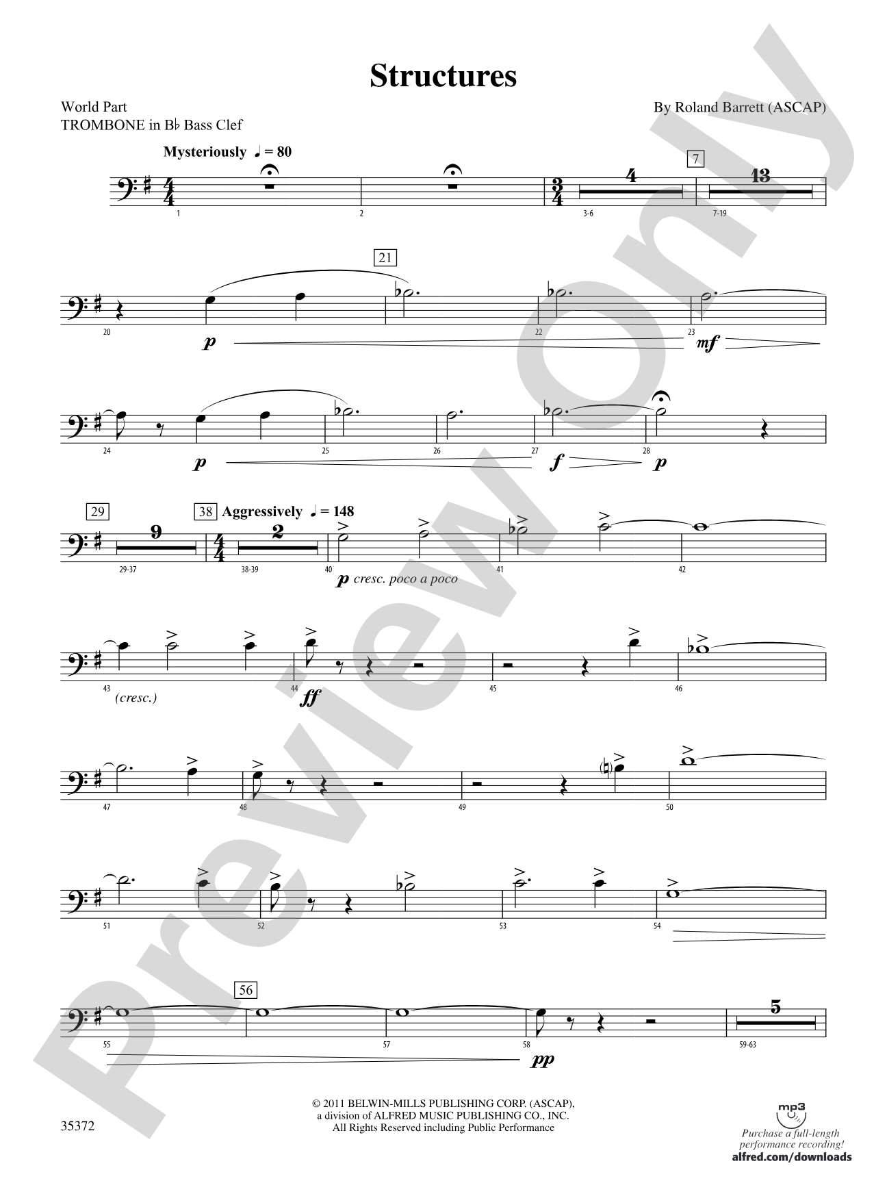 Structures: (wp) 1st B-flat Trombone B.C.
