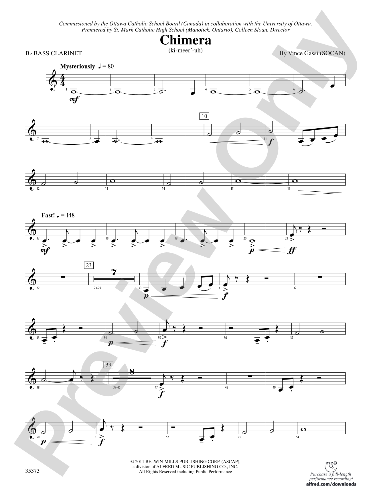 Chimera: B-flat Bass Clarinet