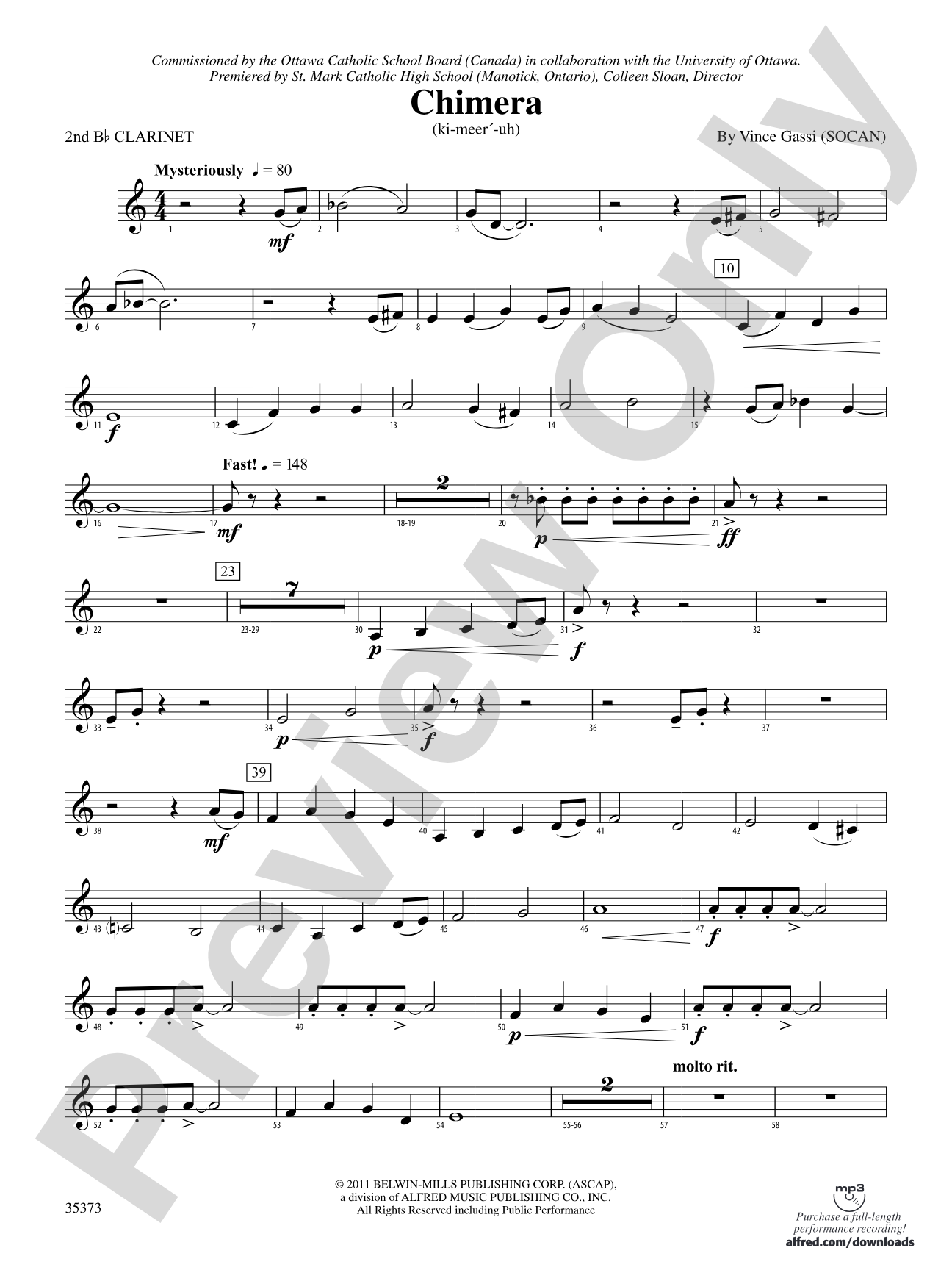 Chimera: 2nd B-flat Clarinet