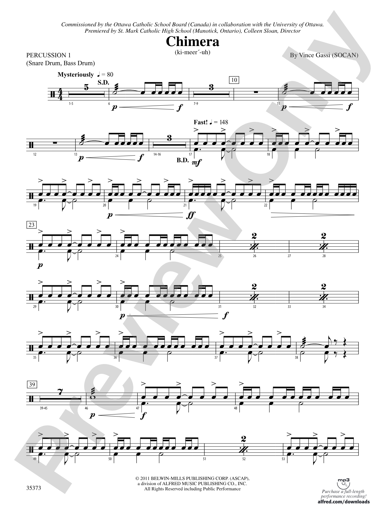 Chimera: 1st Percussion