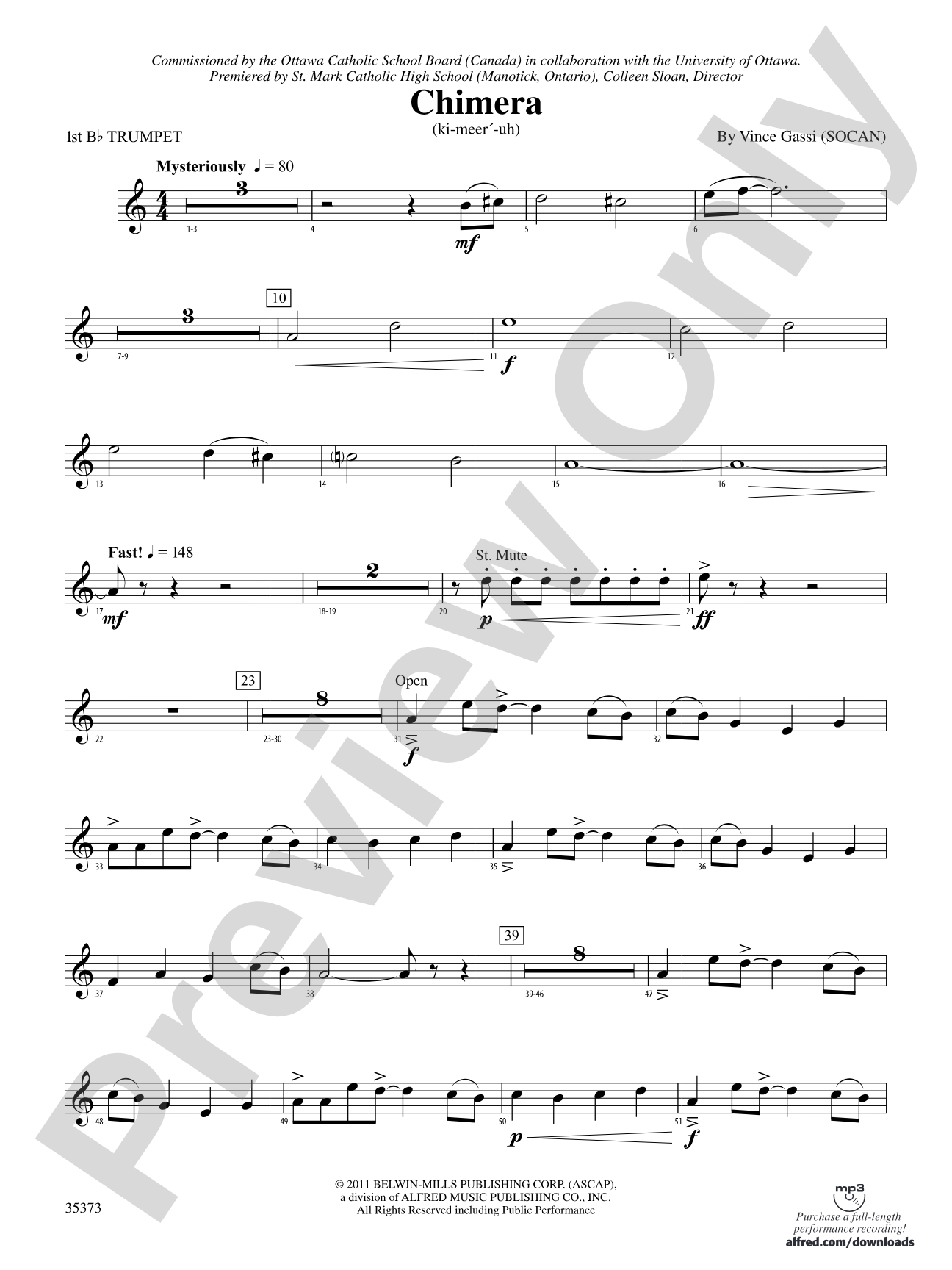 Chimera: 1st B-flat Trumpet