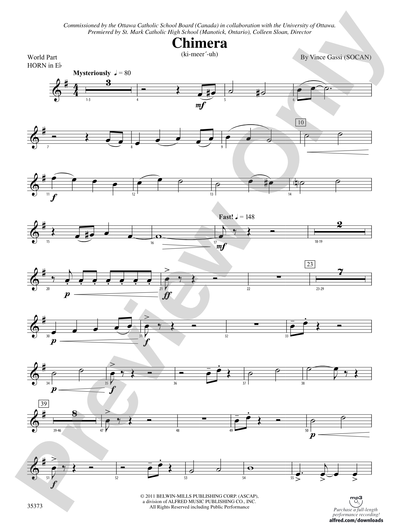 Chimera: (wp) 1st Horn in E-flat