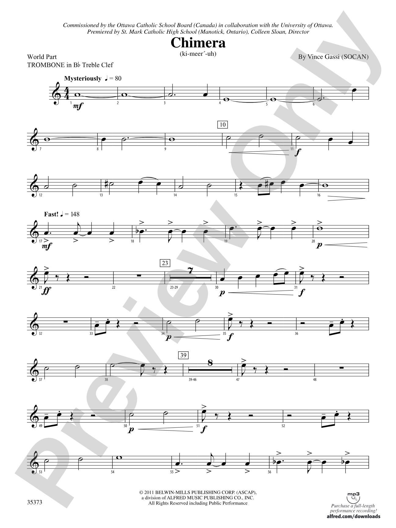 Chimera: (wp) 1st B-flat Trombone T.C.