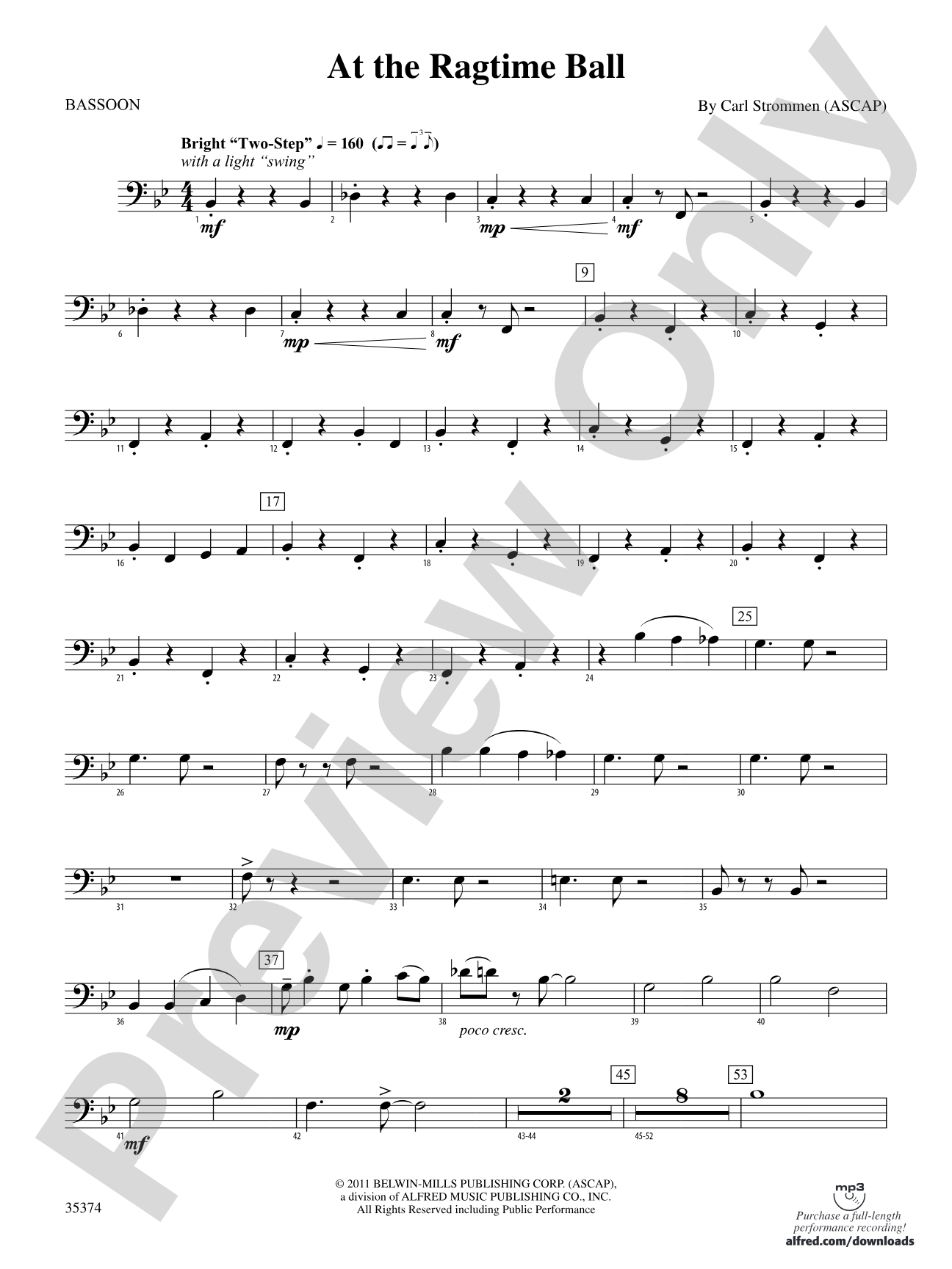 At the Ragtime Ball: Bassoon