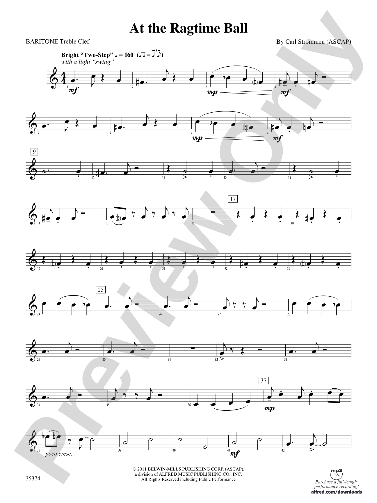 At the Ragtime Ball: Baritone T.C.