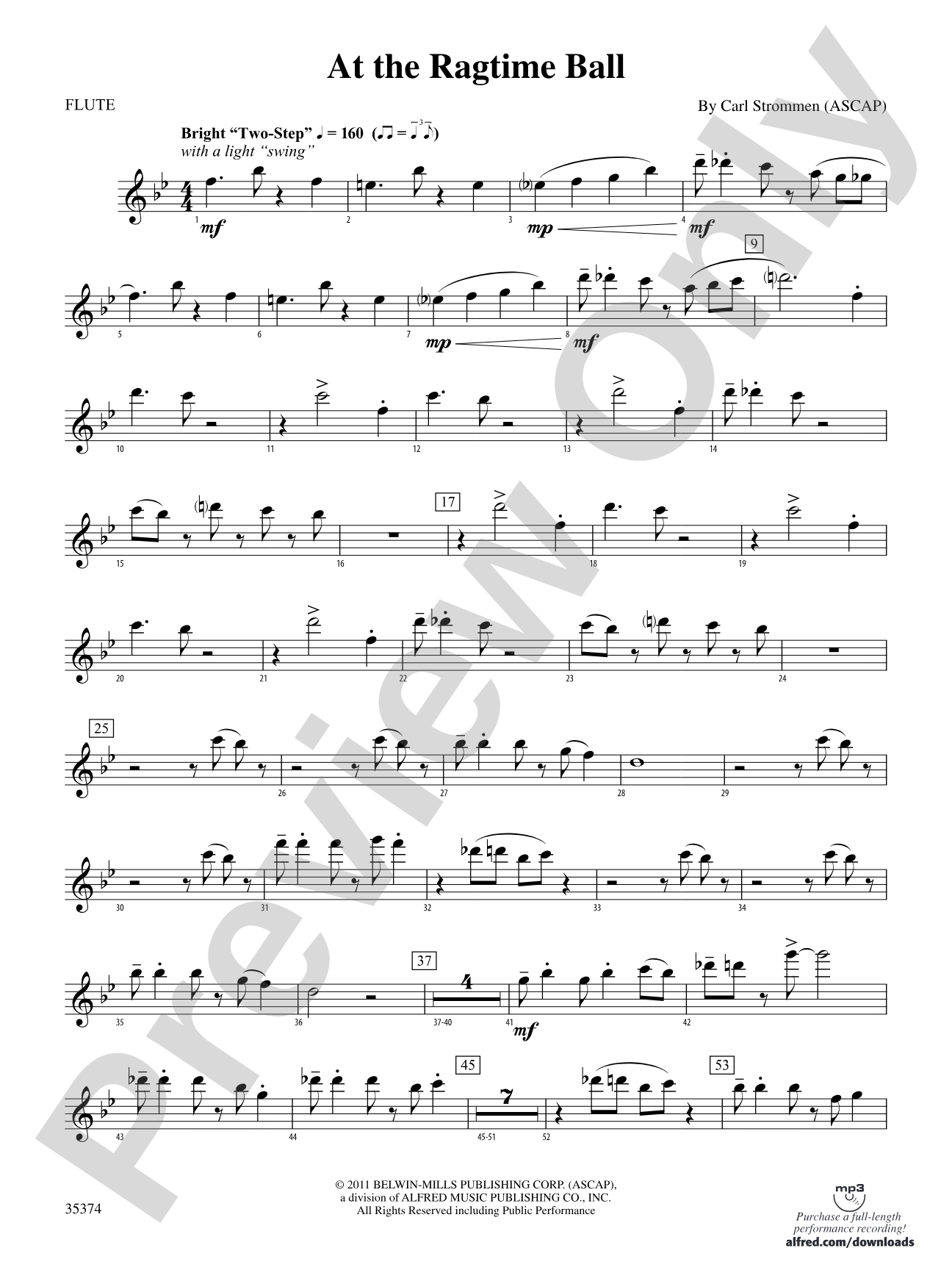 At the Ragtime Ball: Flute