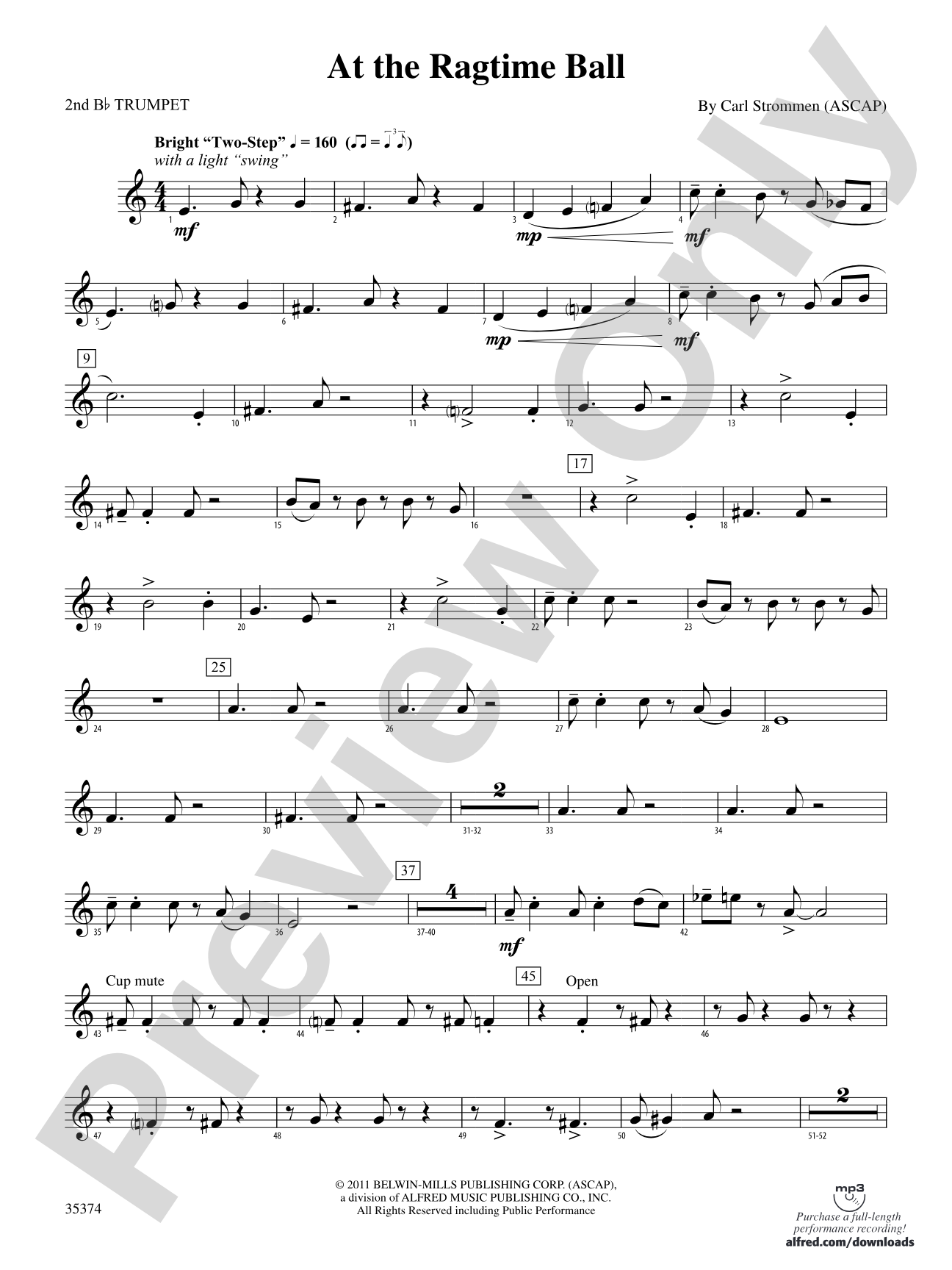 At the Ragtime Ball: 2nd B-flat Trumpet
