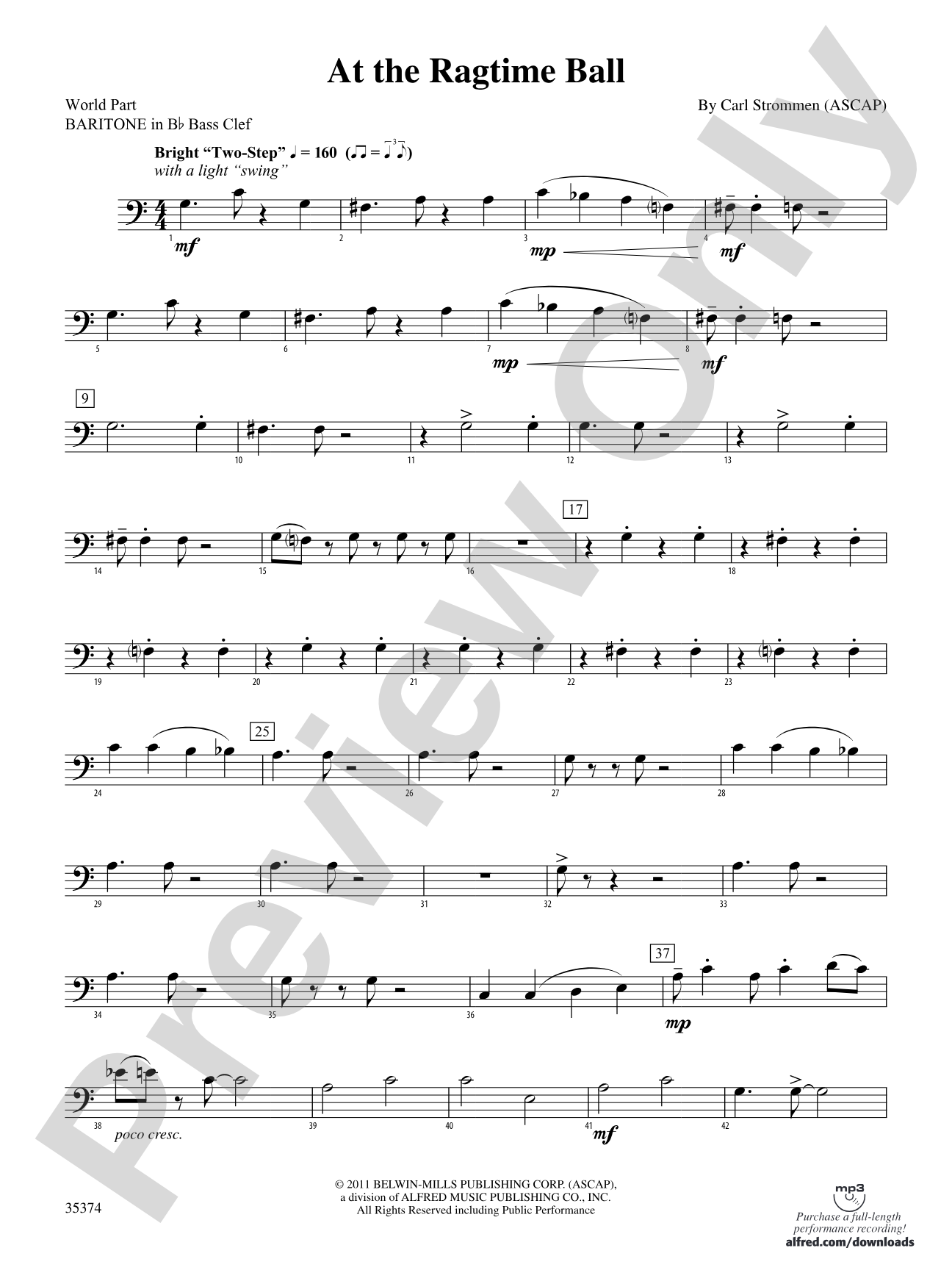 At the Ragtime Ball: (wp) B-flat Baritone B.C.