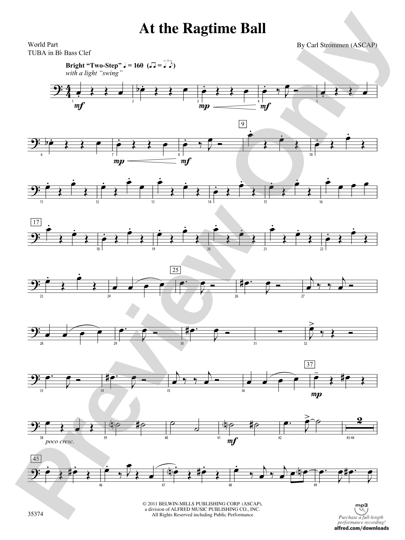 At the Ragtime Ball: (wp) B-flat Tuba B.C.