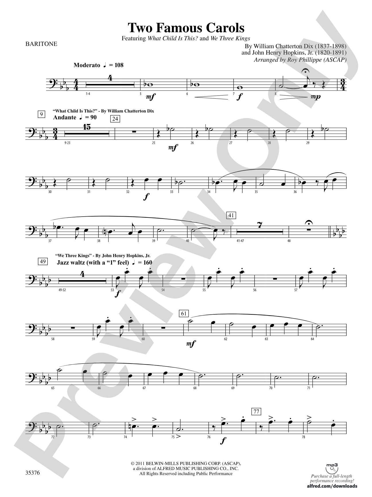 Two Famous Carols: Baritone B.C.