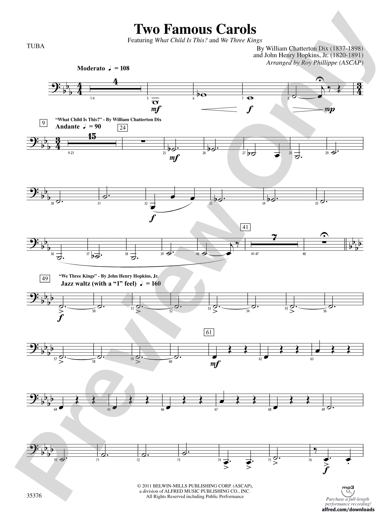 Two Famous Carols: Tuba