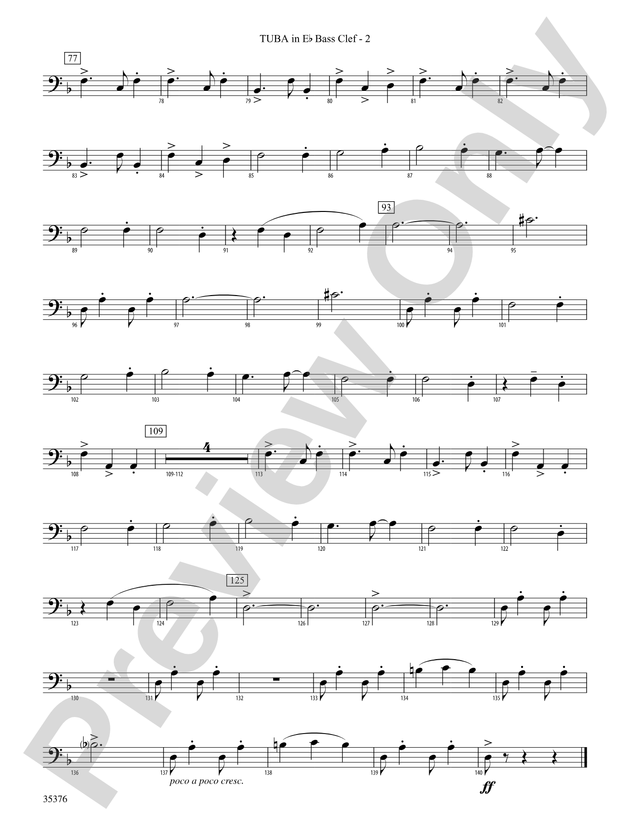Two Famous Carols: (wp) E-flat Tuba B.C.