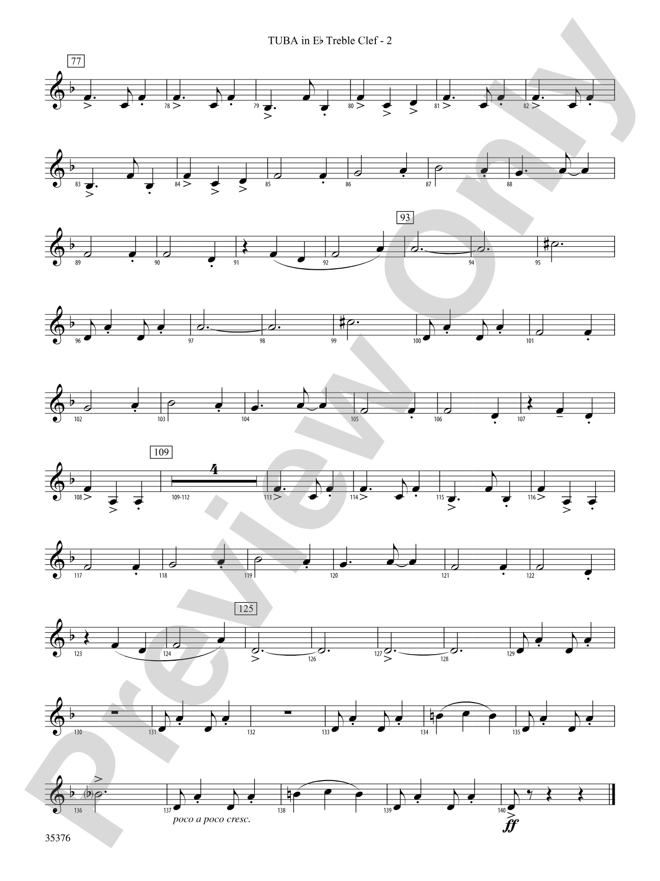 Two Famous Carols: (wp) E-flat Tuba T.C.