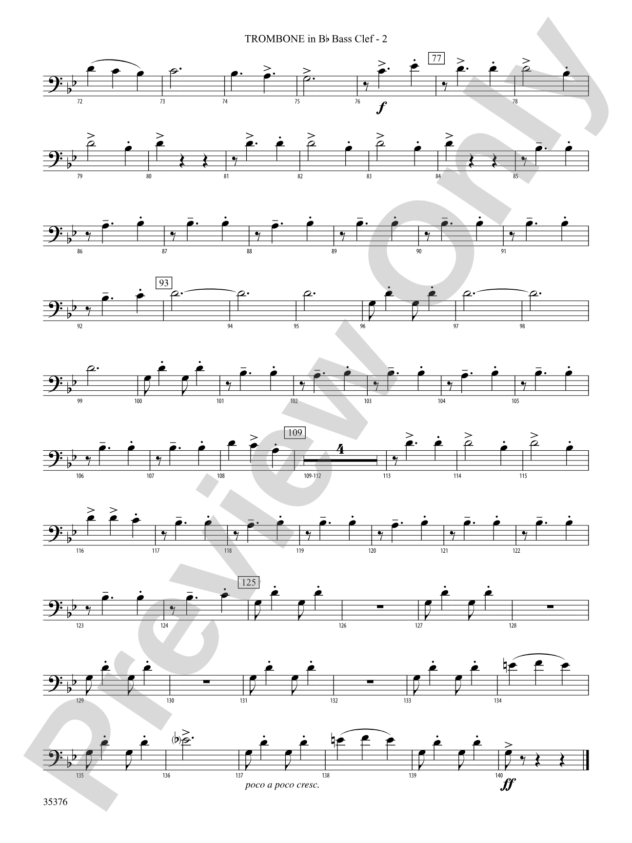 Two Famous Carols: (wp) 1st B-flat Trombone B.C.